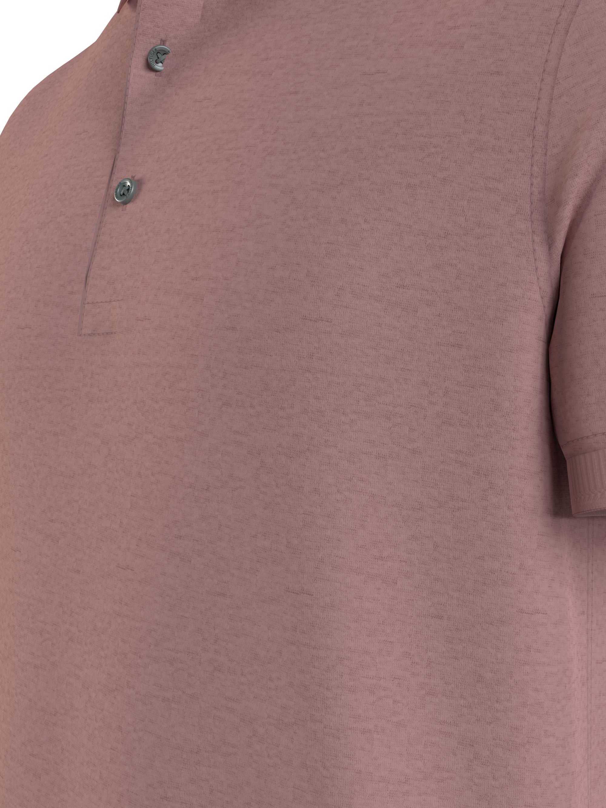 Tommy Hilfiger Dc Premium Linen Regular Polo, heren poloshirt, roze