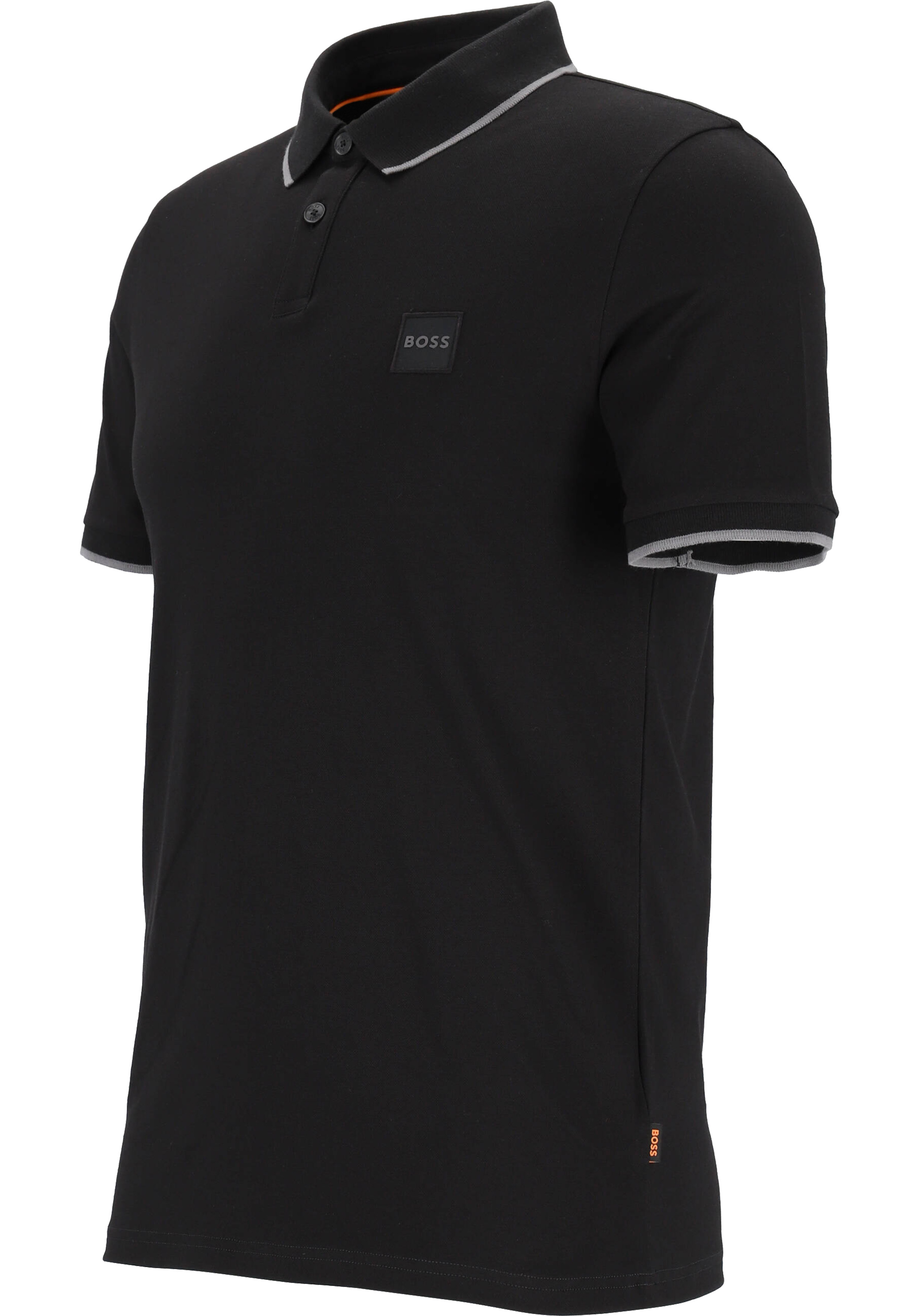 HUGO BOSS Passertip slim fit polo, stretch heren polo korte mouw, zwart