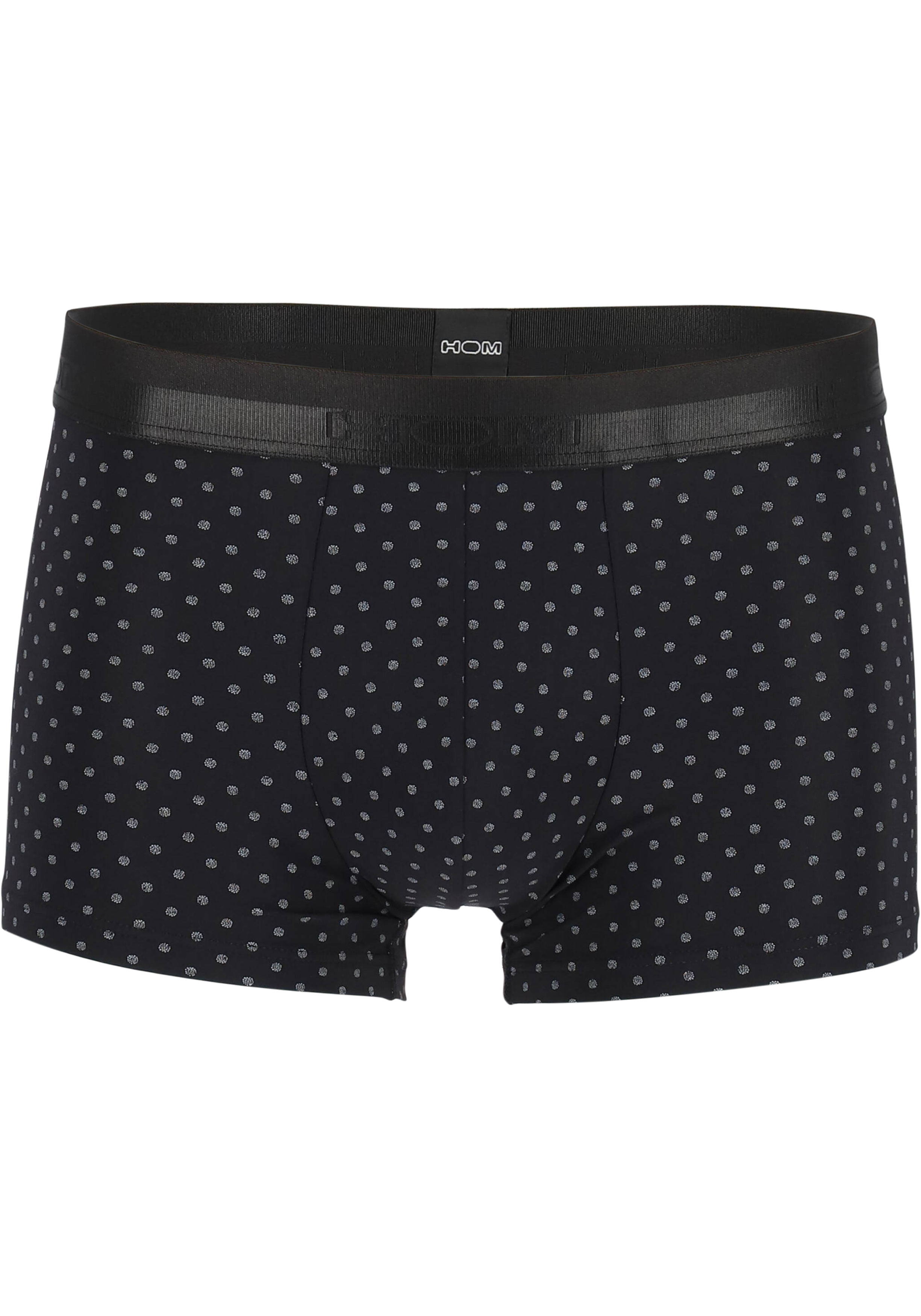 HOM Max boxer briefs (1-pack), heren boxer microfiber kort, zwart dessin