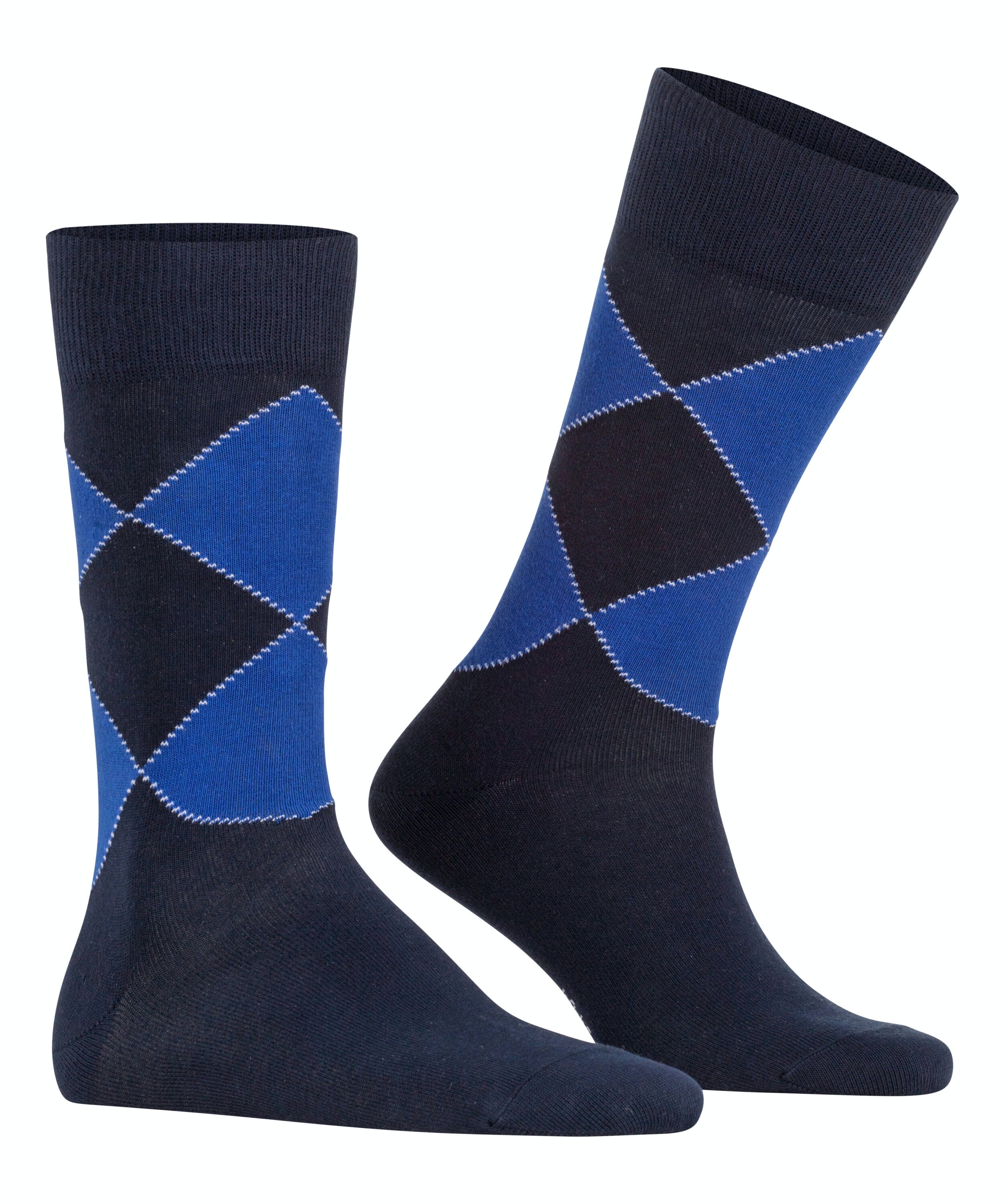 Burlington Kingston herensokken, blauw (marine)