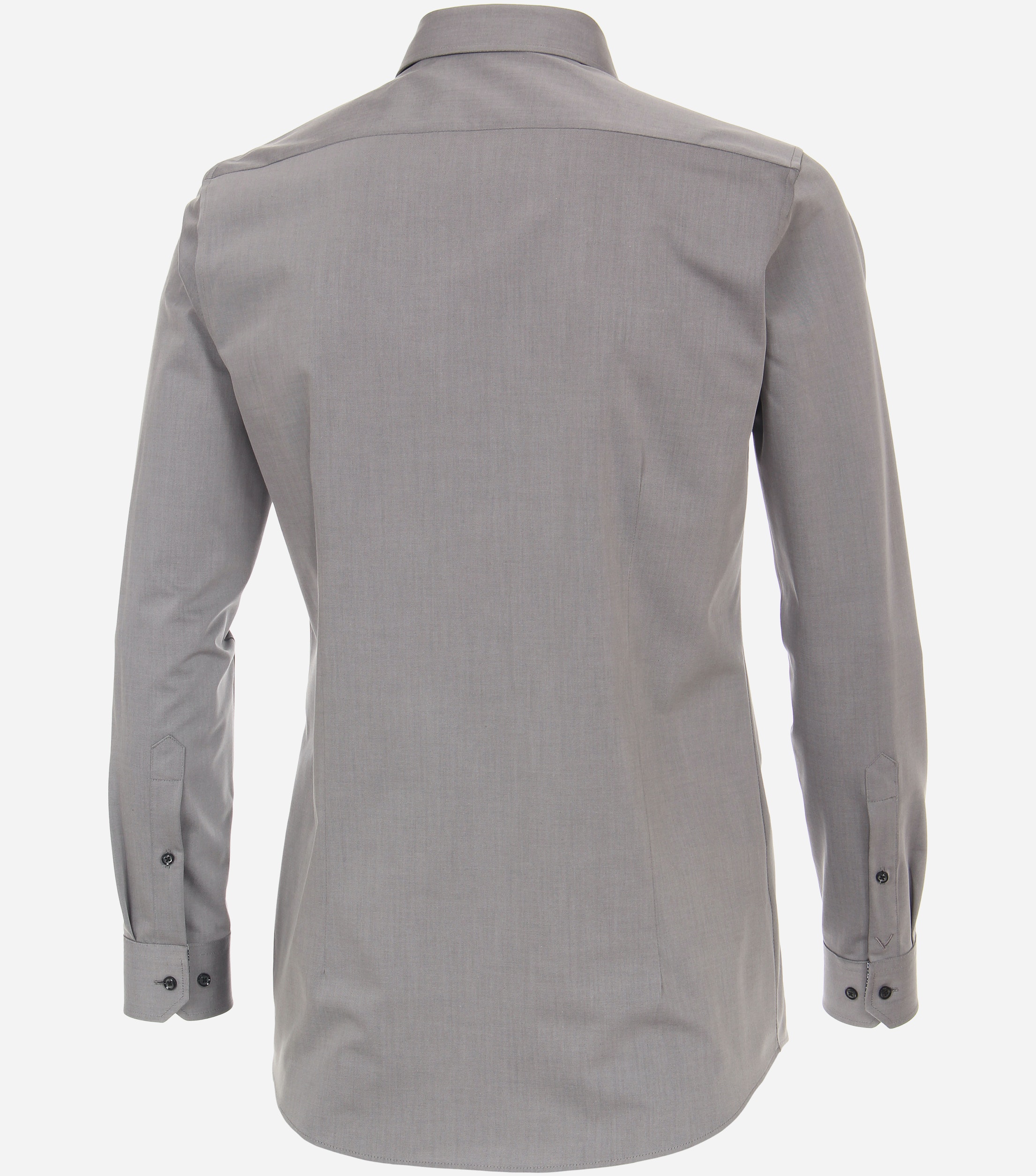 VENTI body fit overhemd, twill, grijs