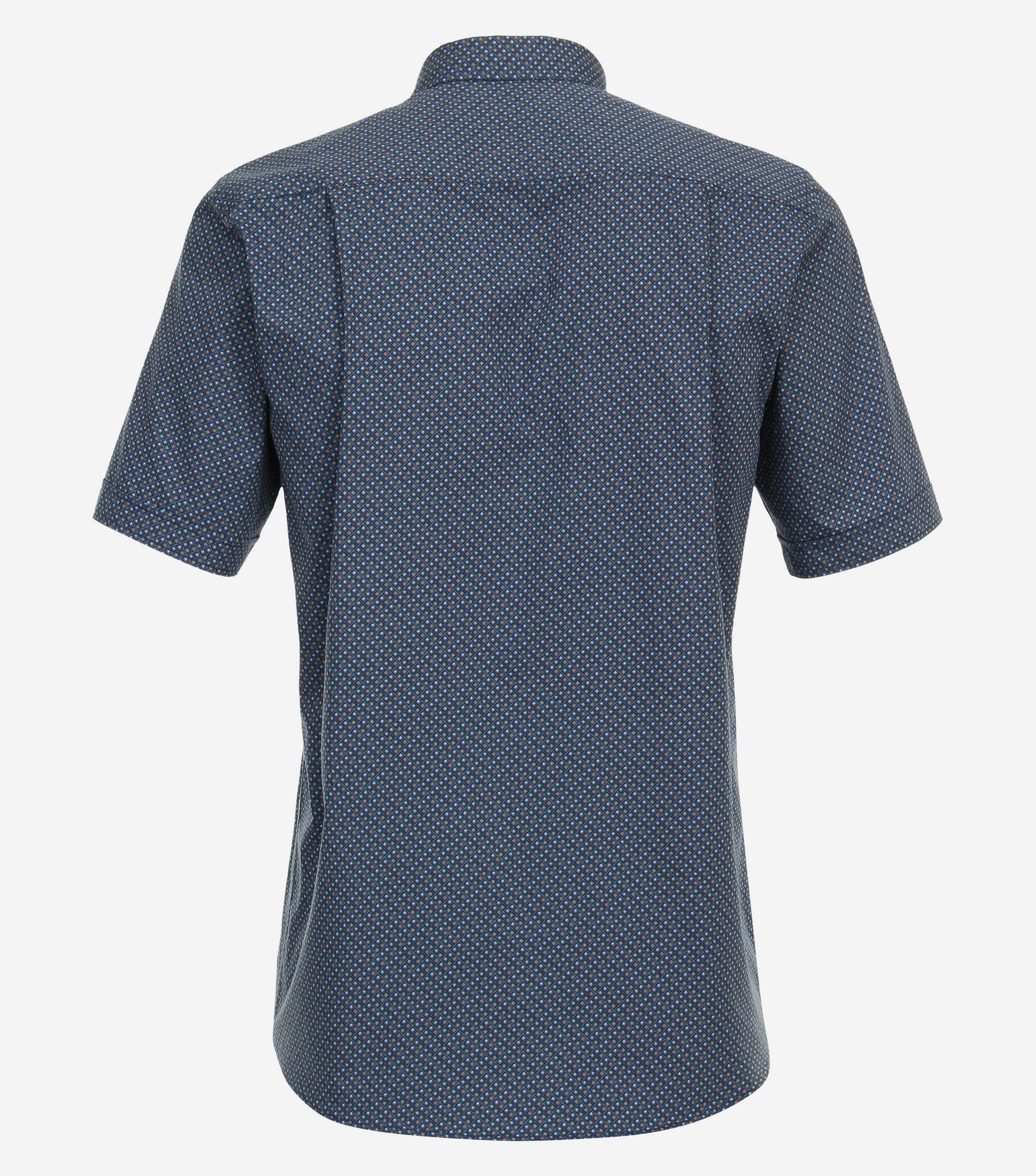 Redmond comfort fit overhemd, korte mouw, popeline, blauw dessin