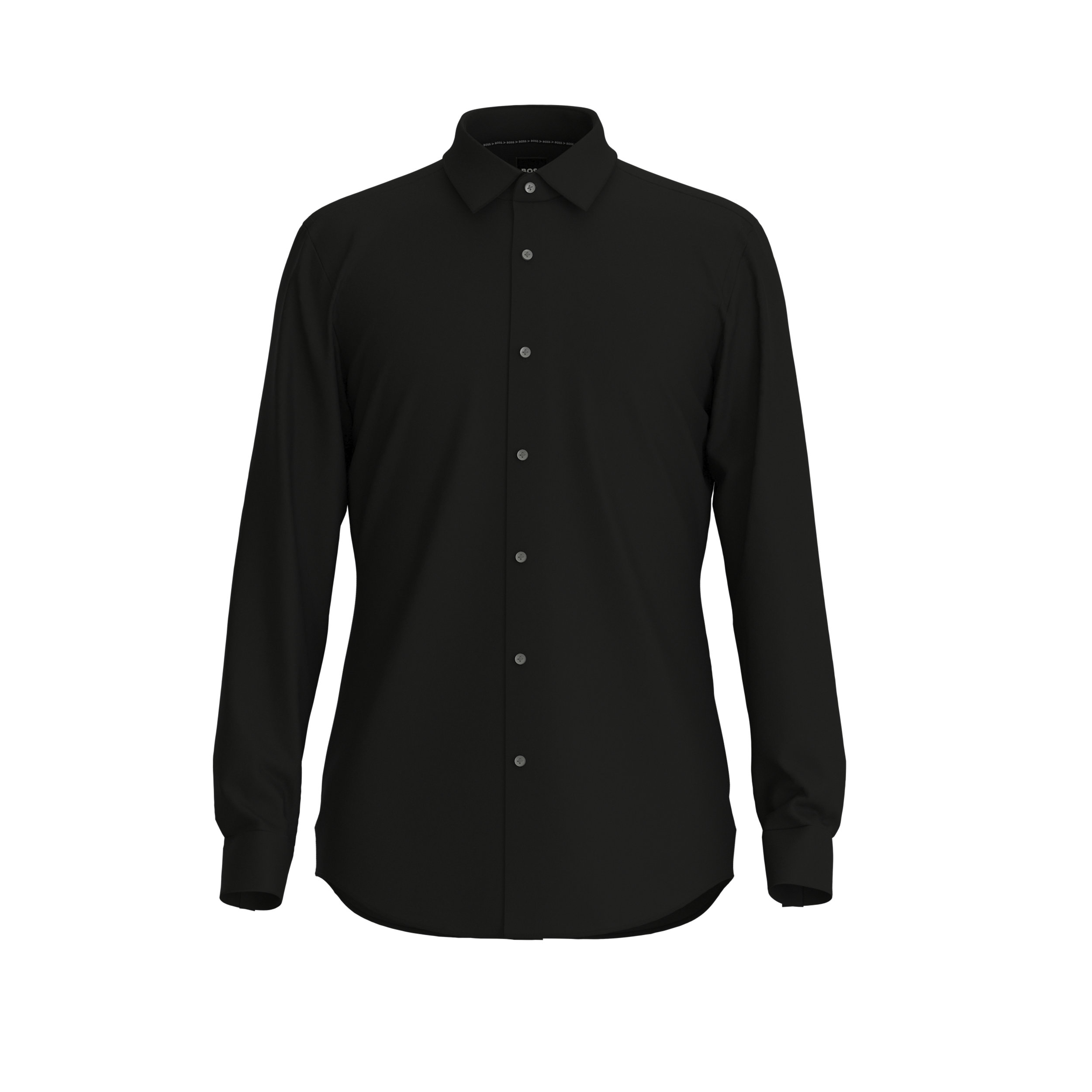 BOSS P-ray-s slim fit overhemd, popeline, zwart