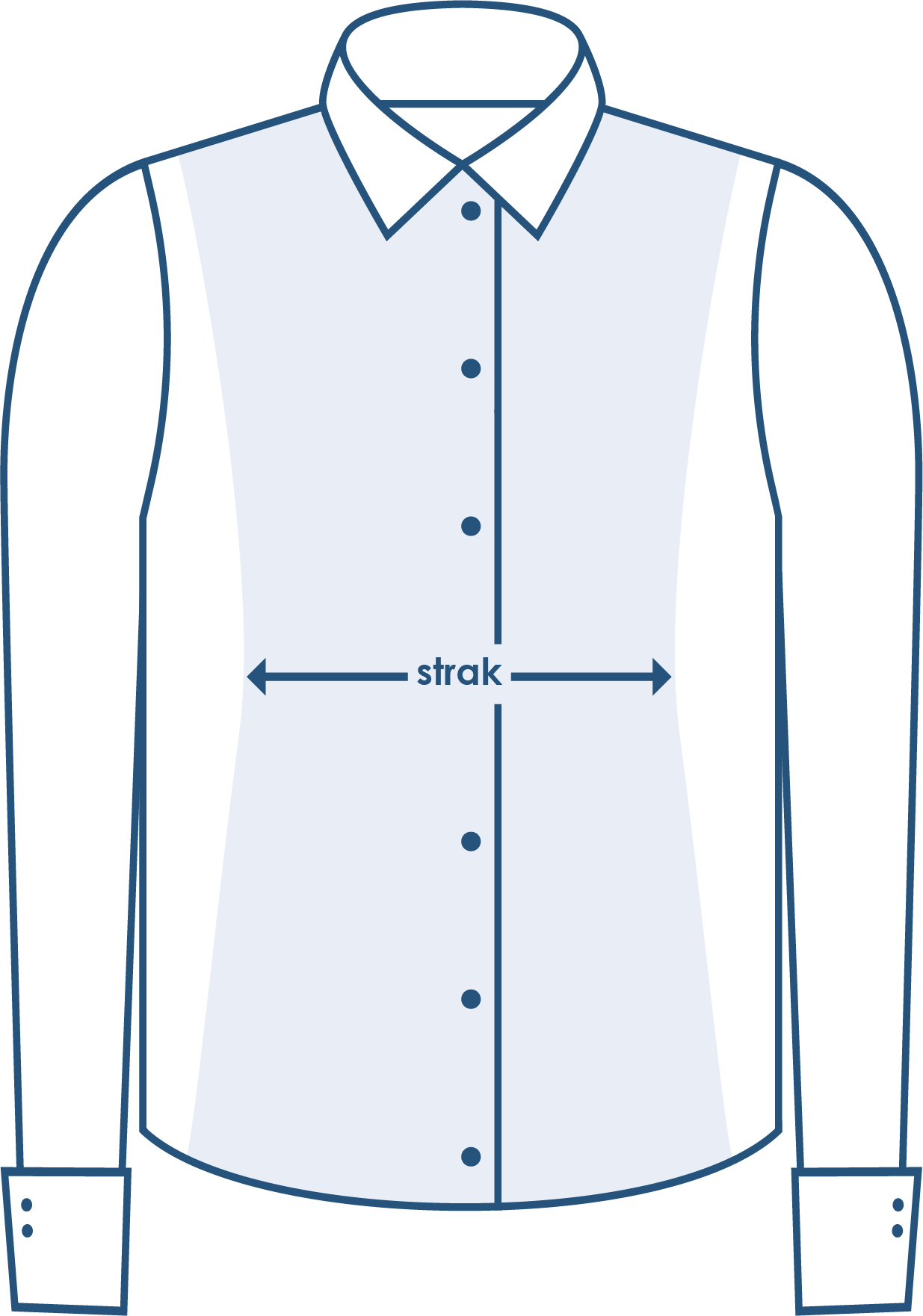 Pasvorm overhemd lange mouw strak Pasvorm overhemd lange mouw strak
