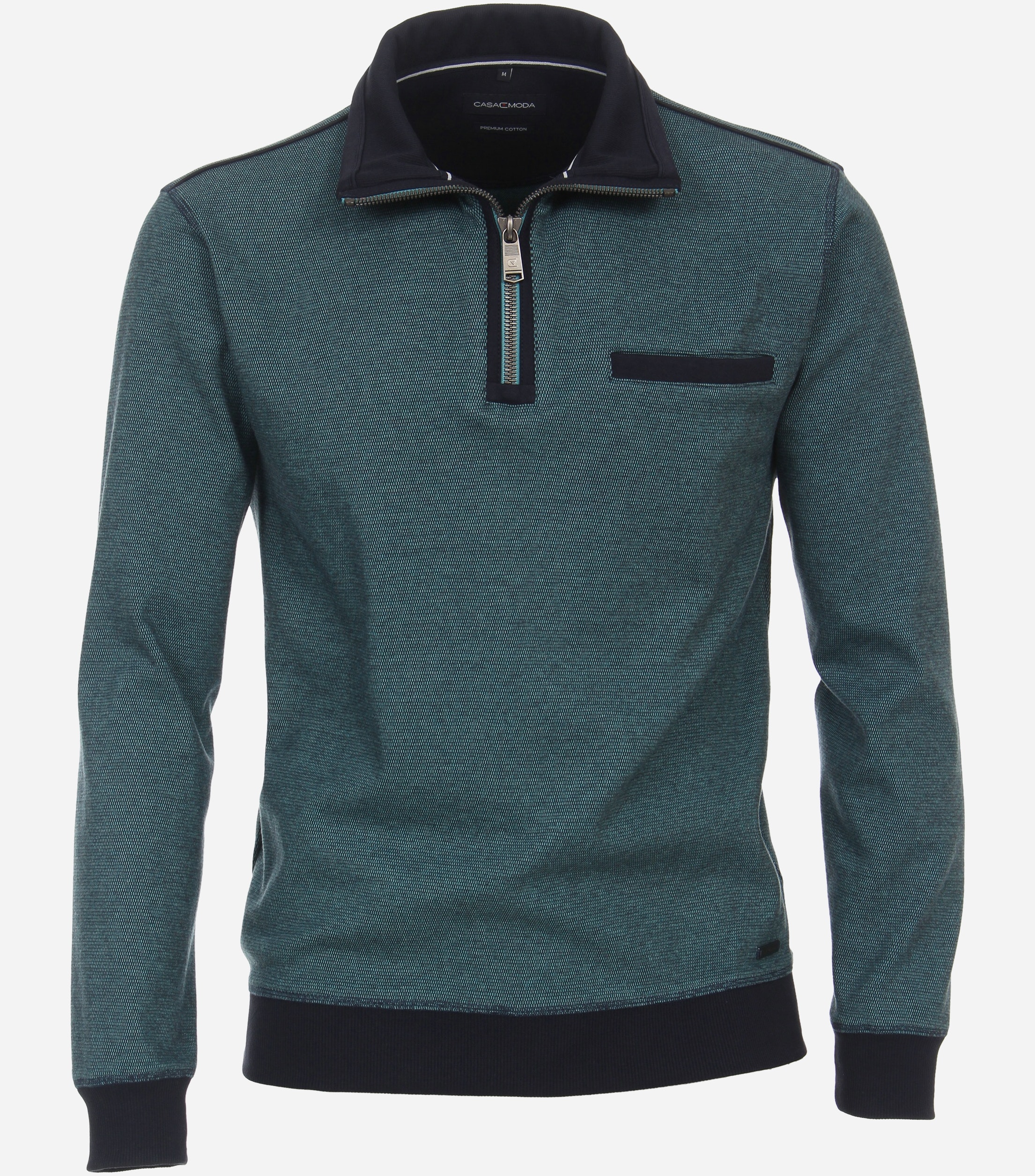 CASA MODA comfort fit schipperstrui, turquoise melange