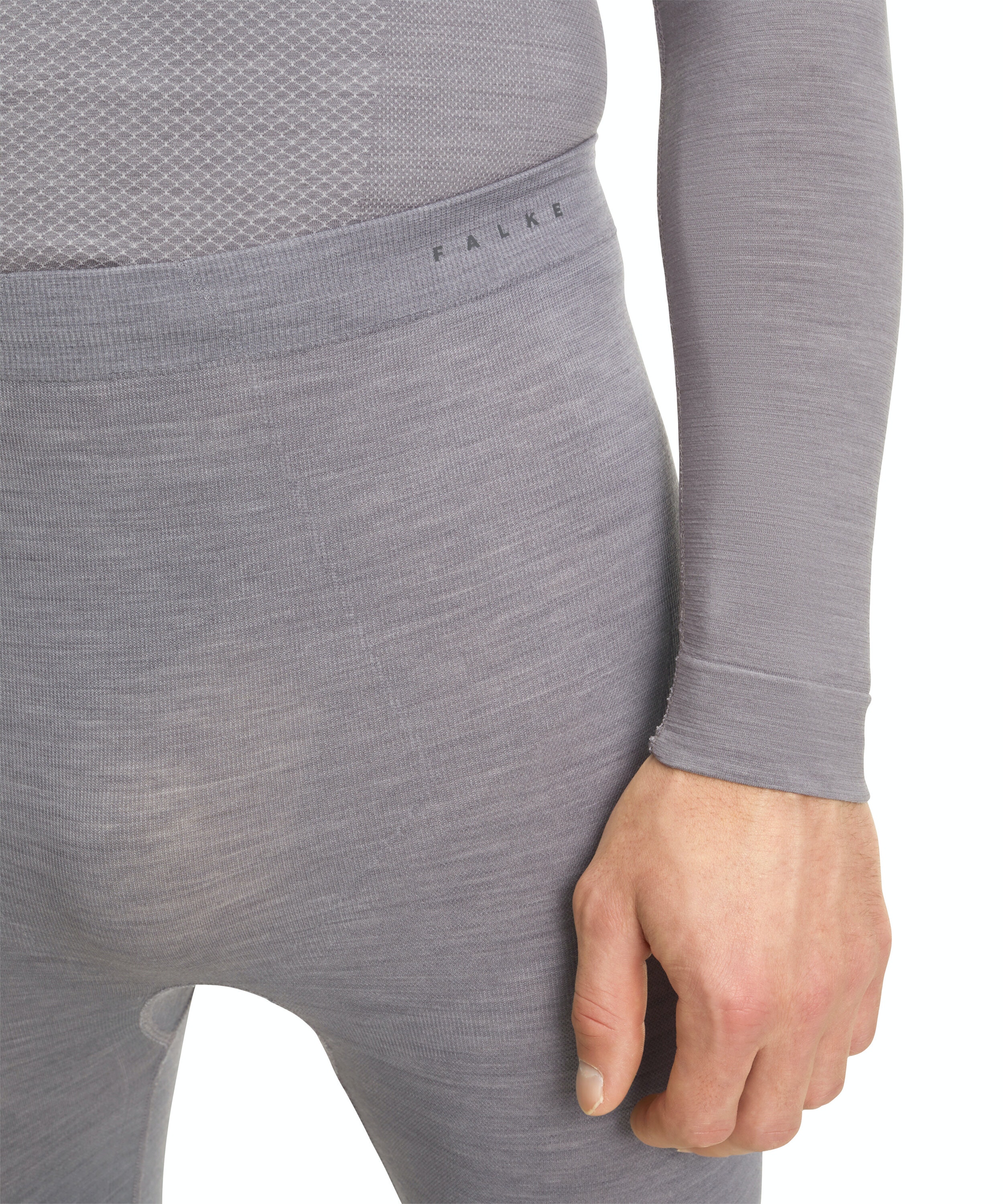 FALKE heren 3/4 tights Wool-Tech Light, thermobroek, grijs (grey-heather)