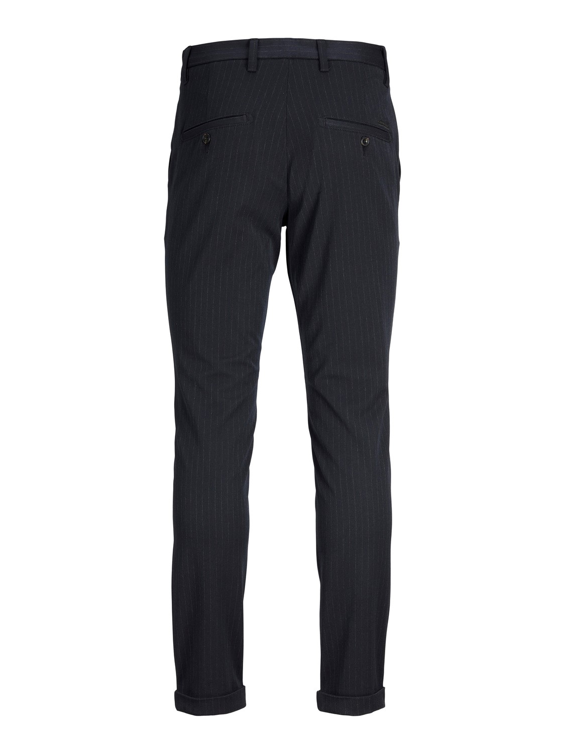 JACK & JONES Marco Connor Navy loose fit, heren chino, blauw krijtstreep