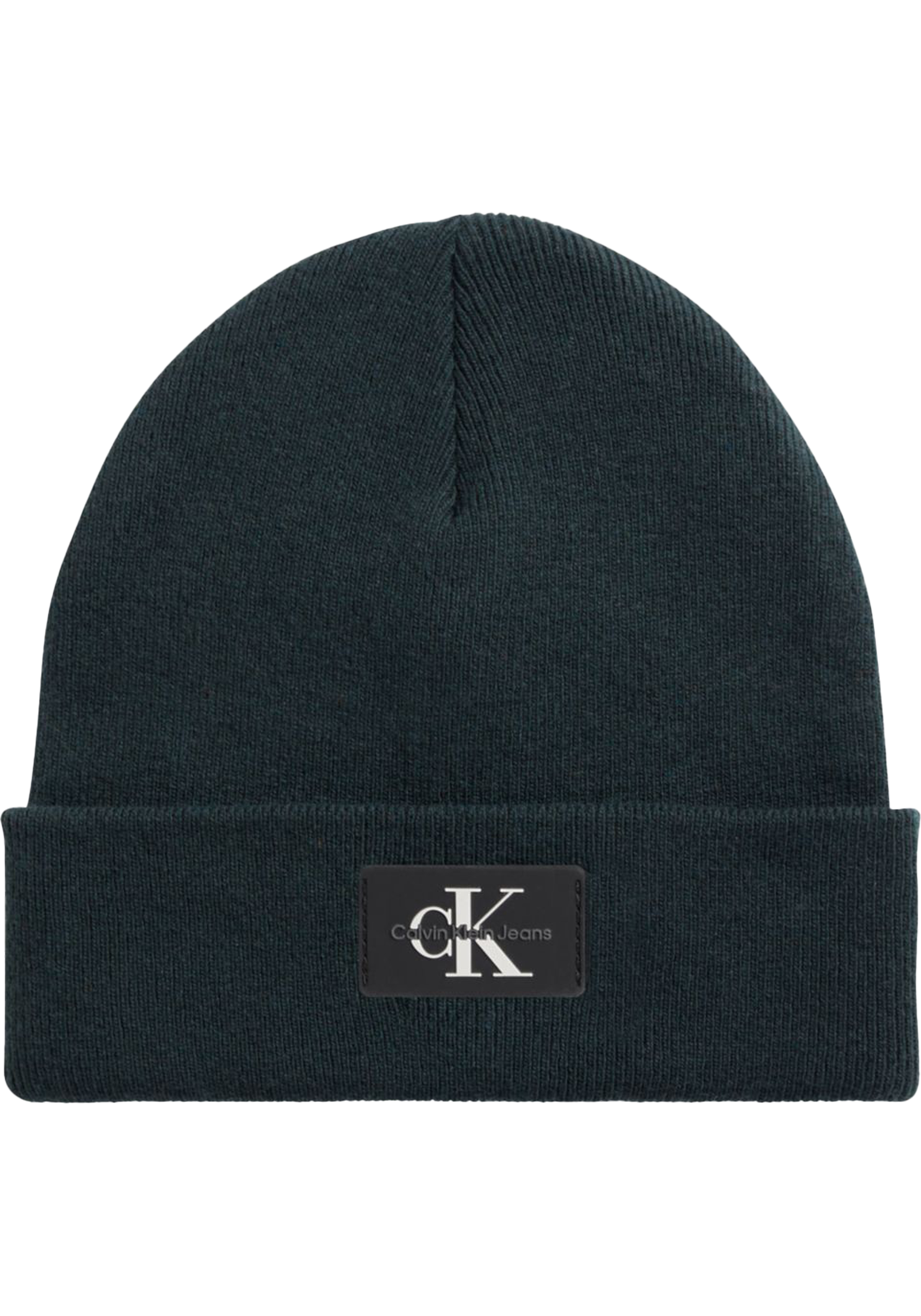 Calvin Klein muts, monologo patch non-rib beanie, thijm groen