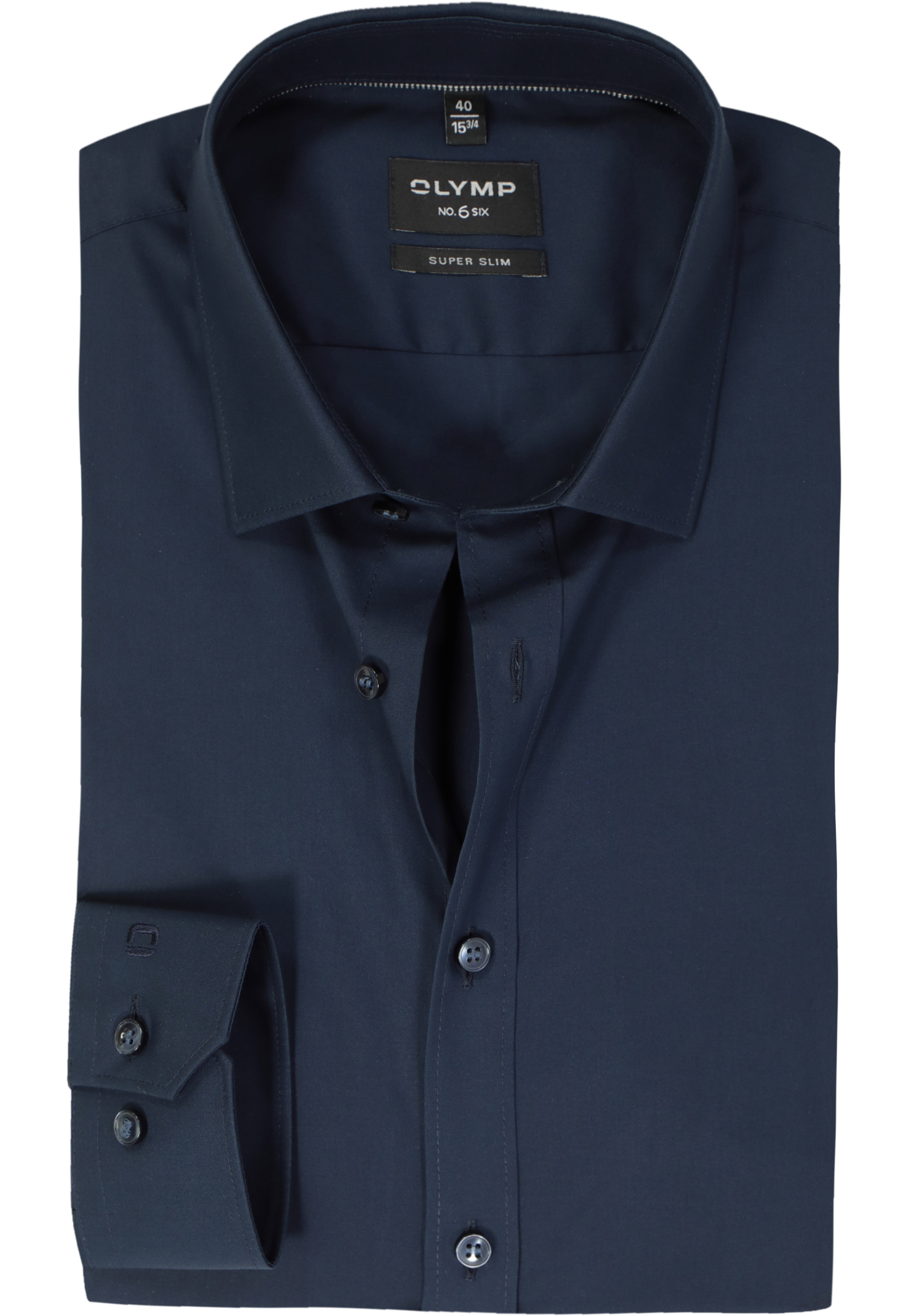 OLYMP No. Six super slim fit overhemd, marine blauw  