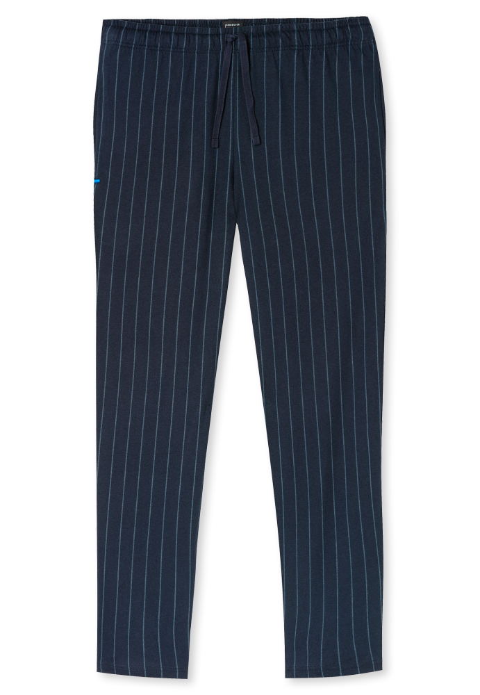 SCHIESSER Mix + Relax Pantalon, heren loungebroek, nachtblauw dessin