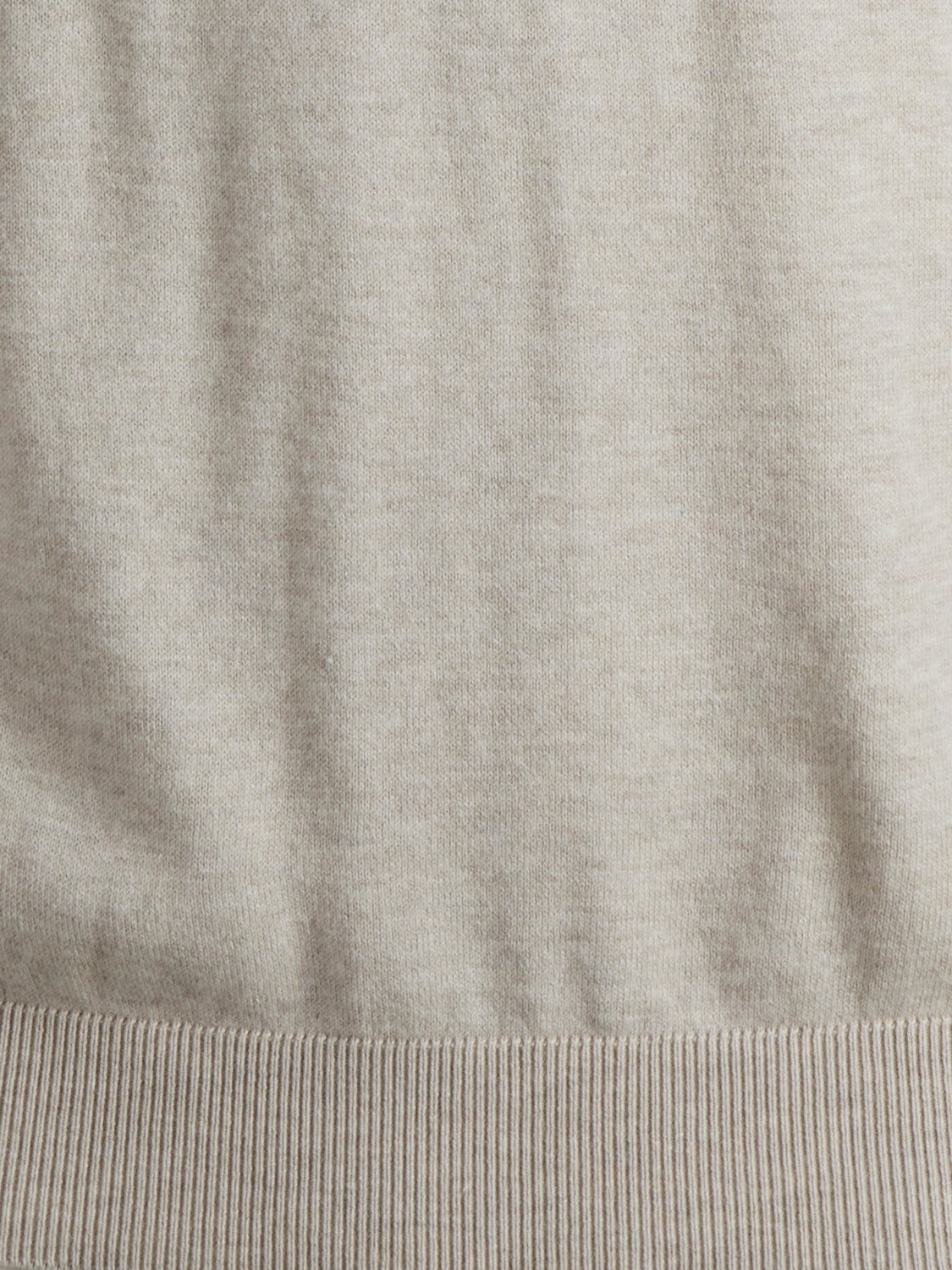 JACK & JONES Emil knit v-neck slim fit, heren pullover viscosemengsel met V-hals, beige melange