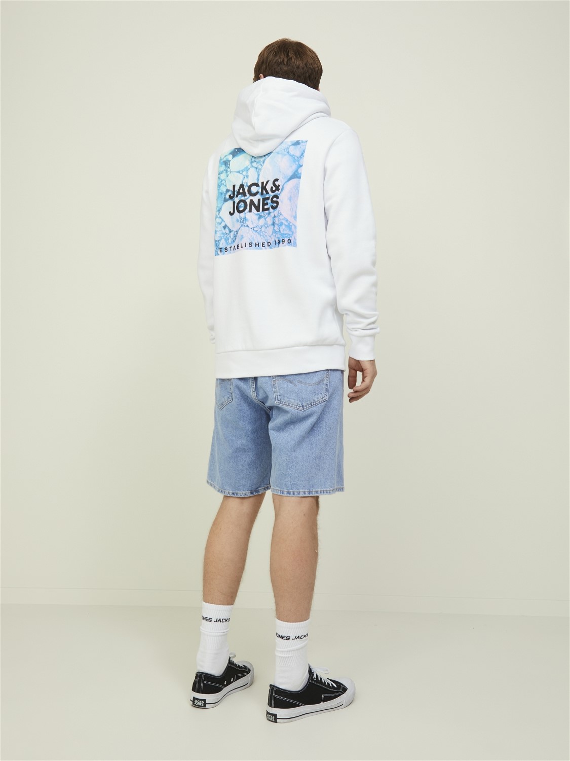 JACK & JONES Tony Original Shorts regular fit, heren jeans korte broek, denimblauw