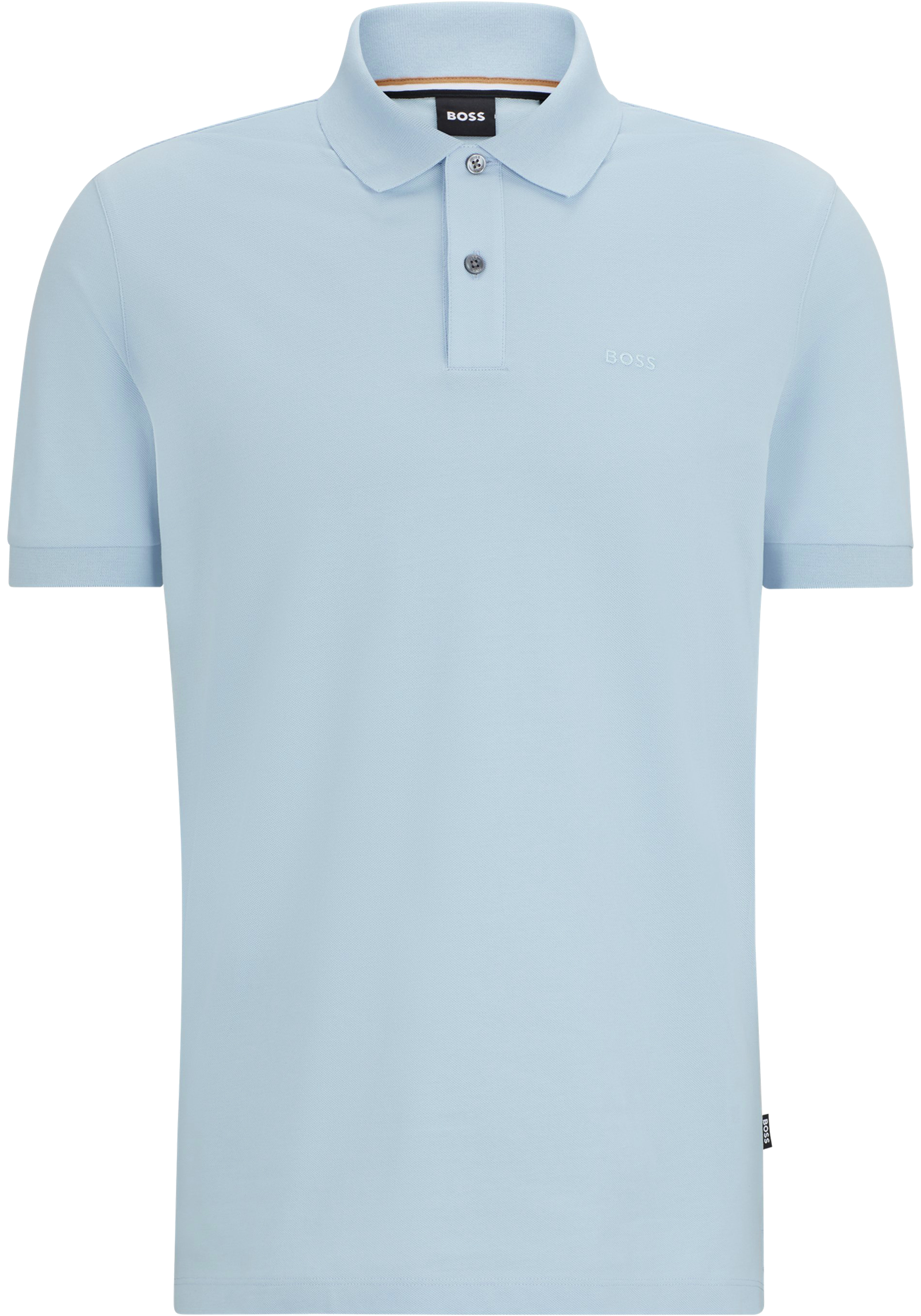 BOSS Pallas regular fit polo, pique, lichtblauw