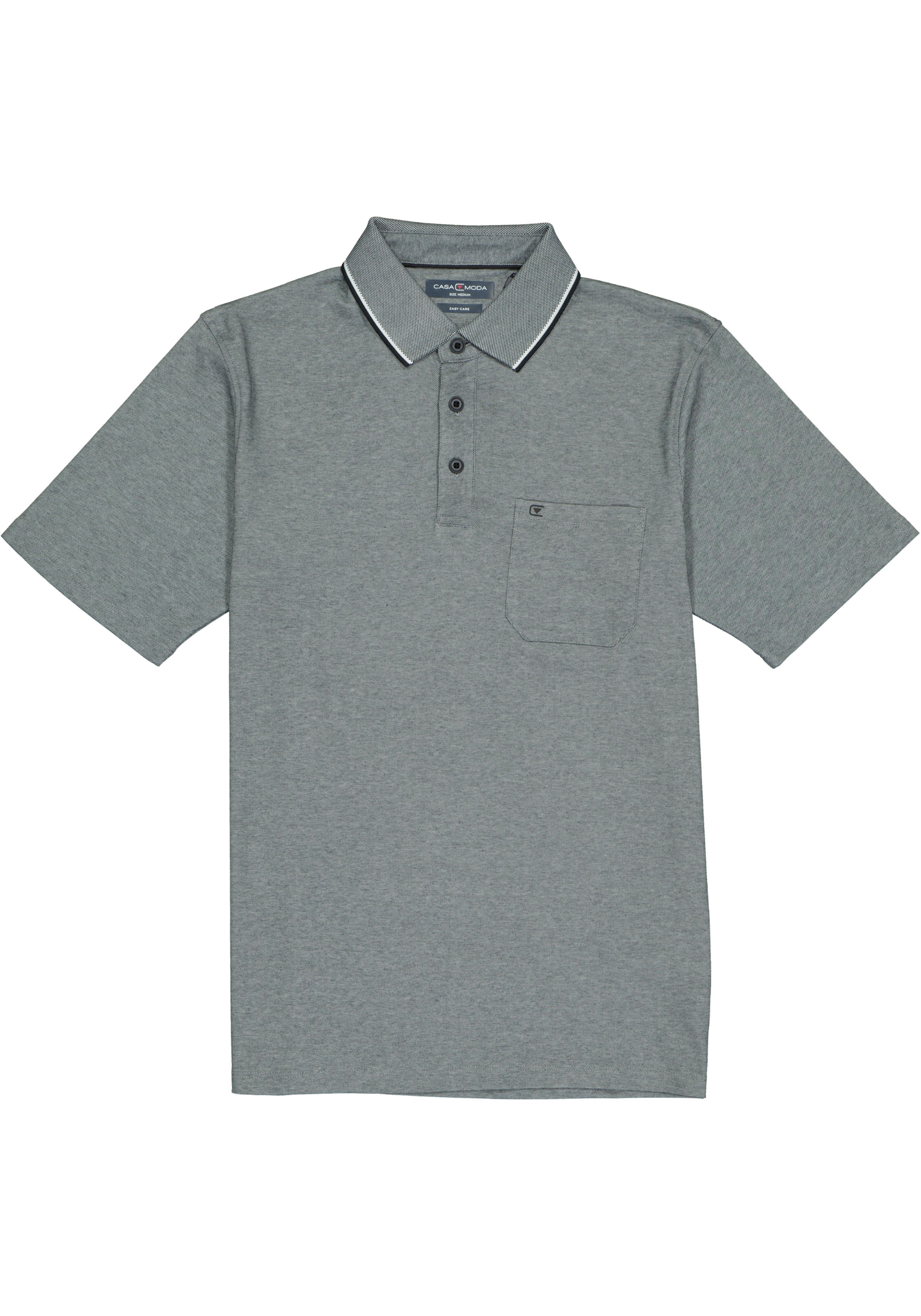 CASA MODA comfort fit poloshirt, grijs melange  