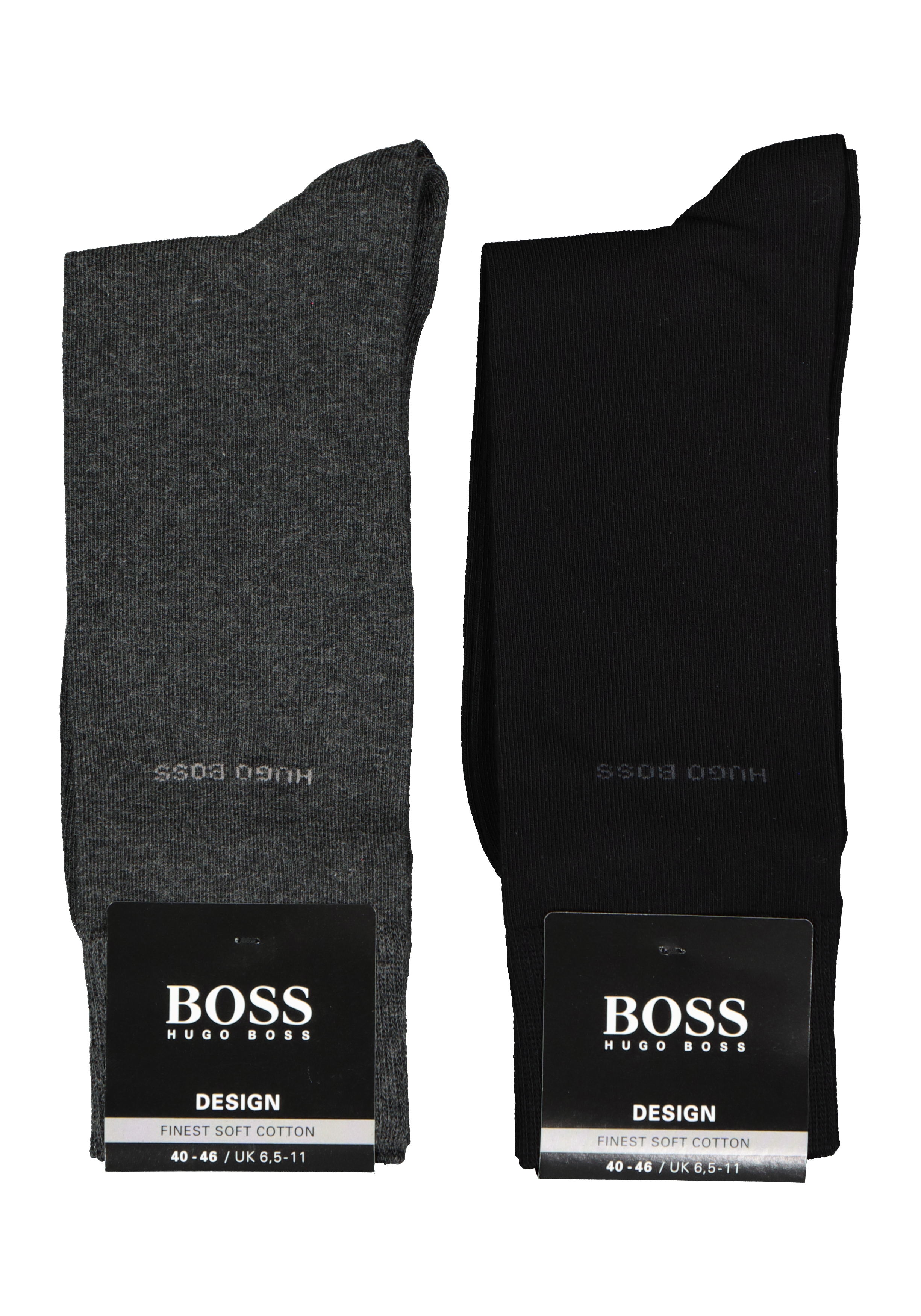 HUGO BOSS cadeauset sokken en kaarten (2-pack), zwart met grijs met speelkaarten