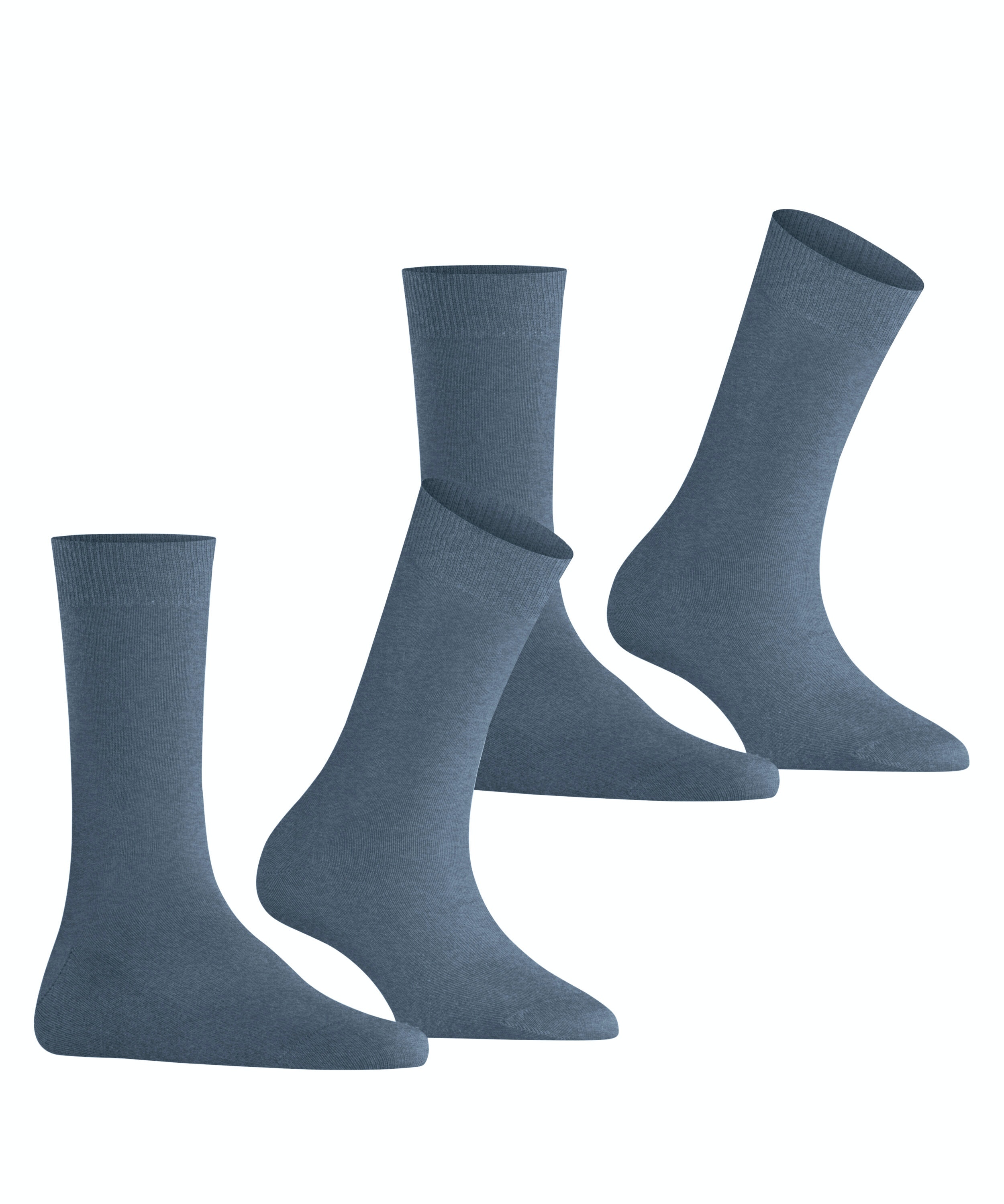 Burlington Everyday 2-Pack damessokken, blauw (light denim)
