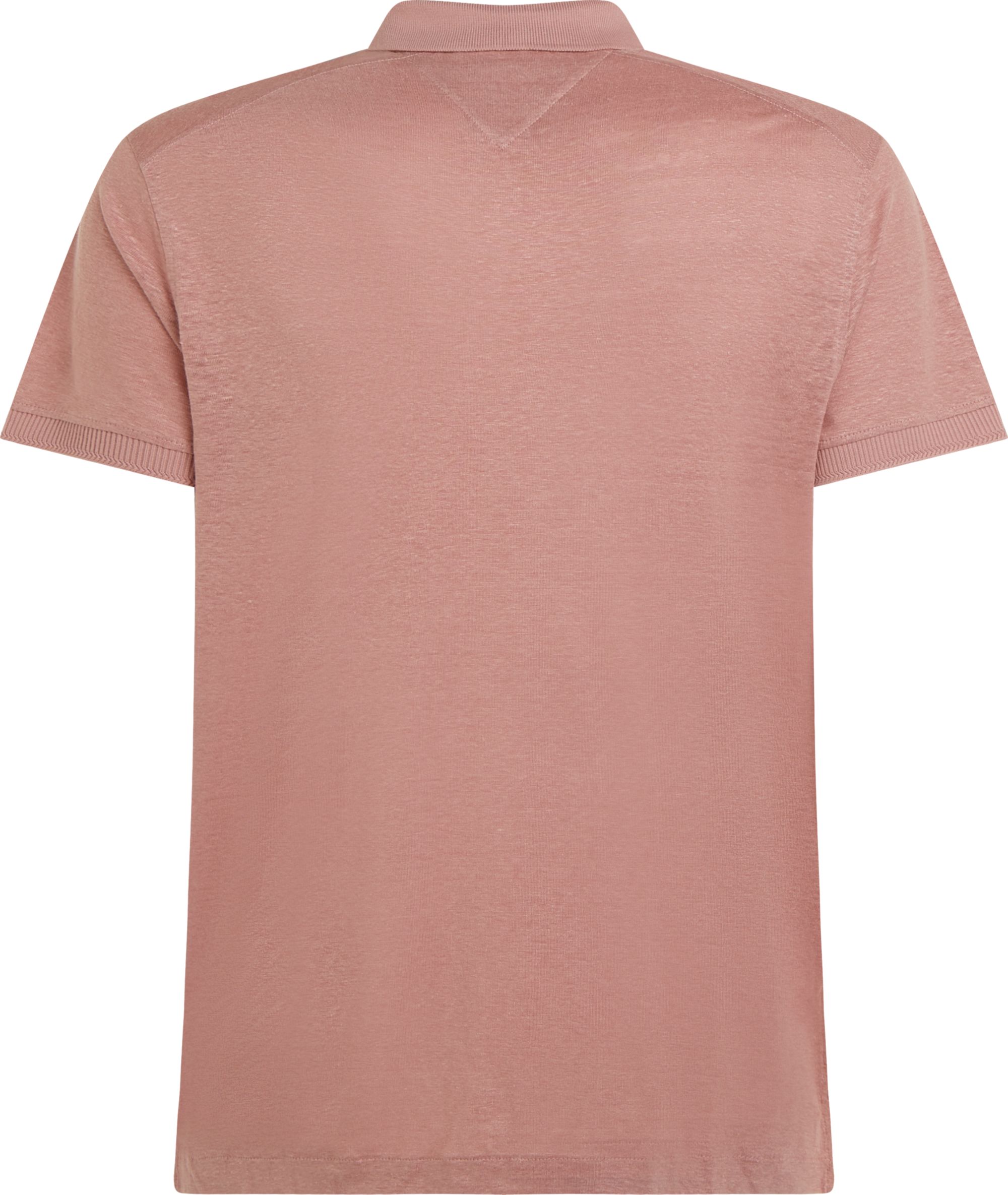 Tommy Hilfiger Dc Premium Linen Regular Polo, heren poloshirt, roze