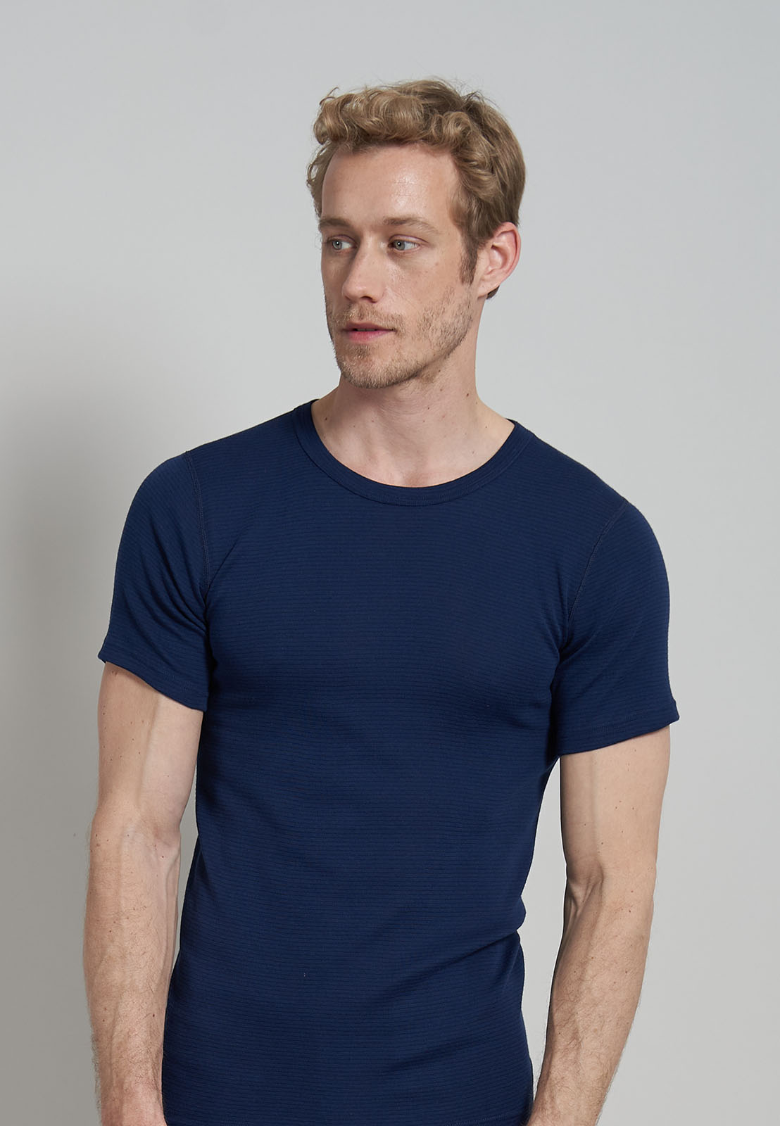 Ceceba heren T-shirt met O-hals (1-pack), donkerblauw