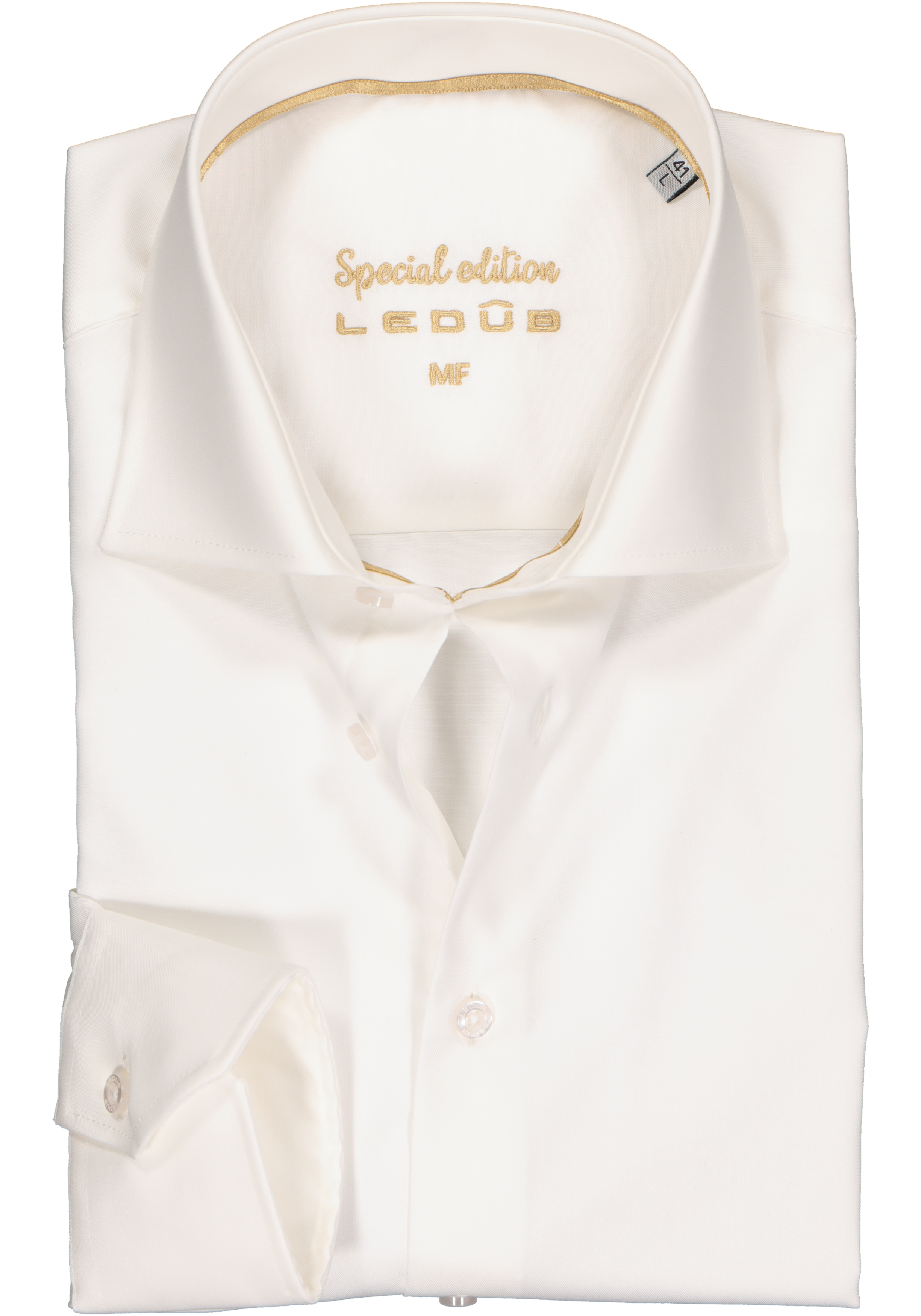 Ledub modern fit overhemd, beige twill 