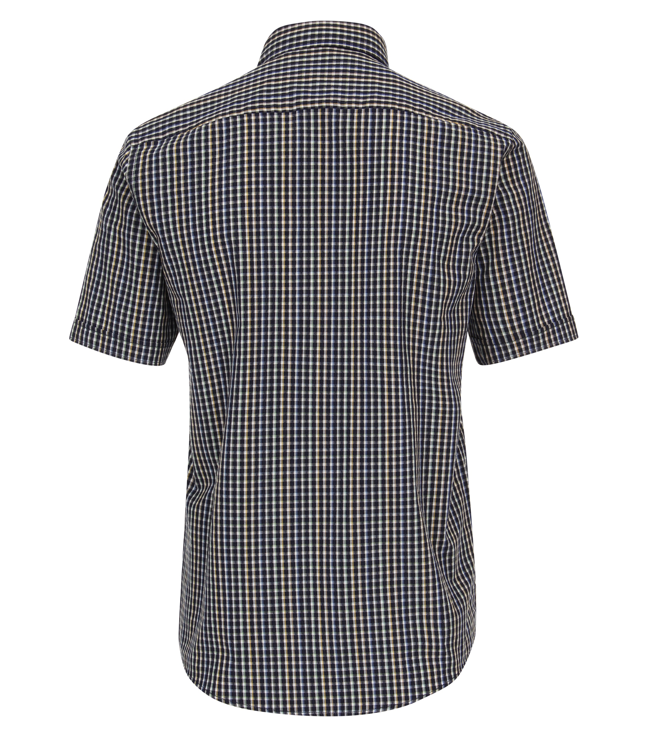 CASA MODA Sport casual fit overhemd, korte mouw, seersucker, blauw geruit - 944268900-100