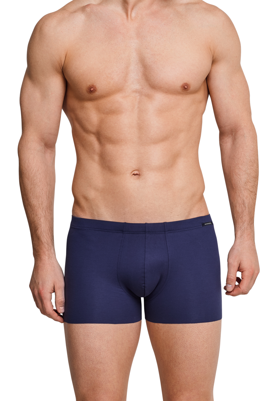 SCHIESSER Laser Cut boxer (1-pack), heren short interlock naadloos blauw