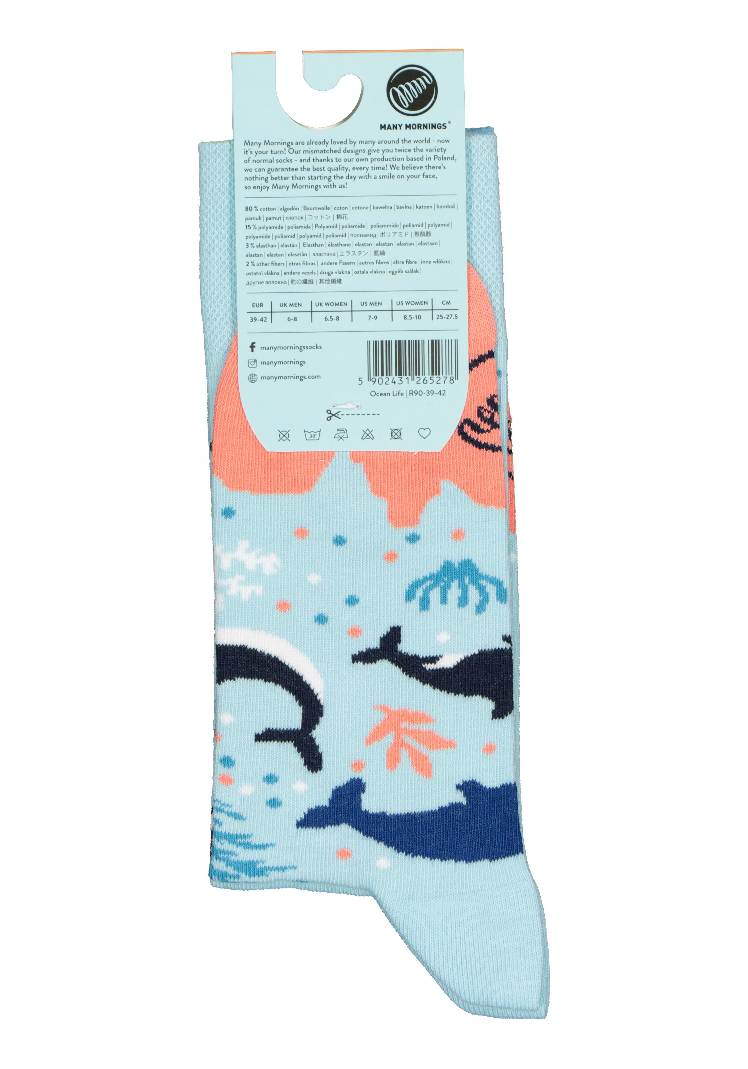 Many Mornings unisex sokken Ocean Life