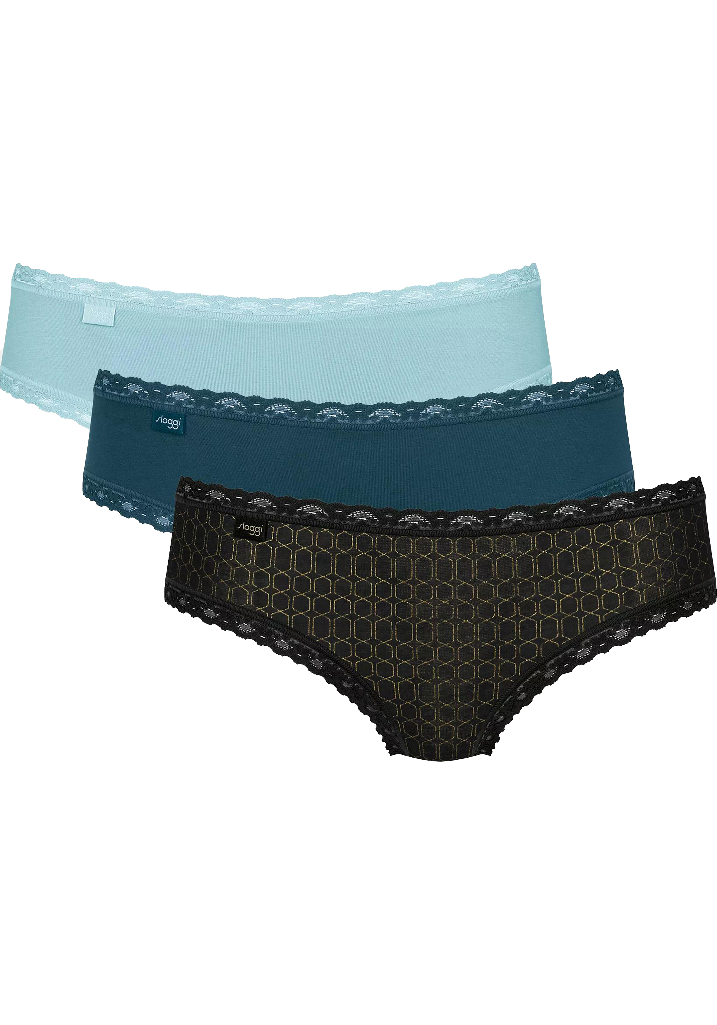Sloggi Women 24/7 Weekend Hipster (3-pack), dames slip, verschillende kleuren