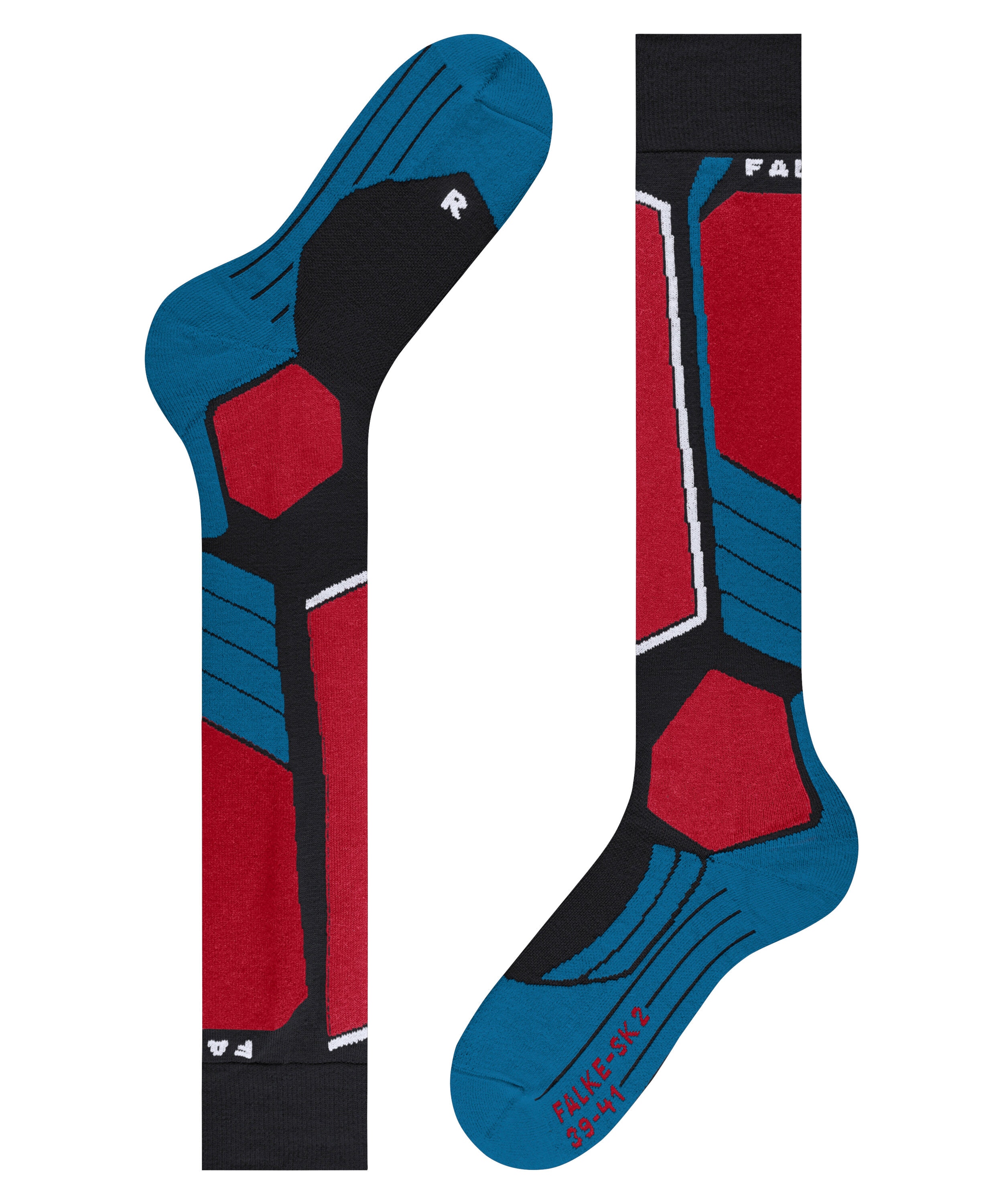 FALKE SK2 Intermediate heren skiing kniekousen, zwart (black)