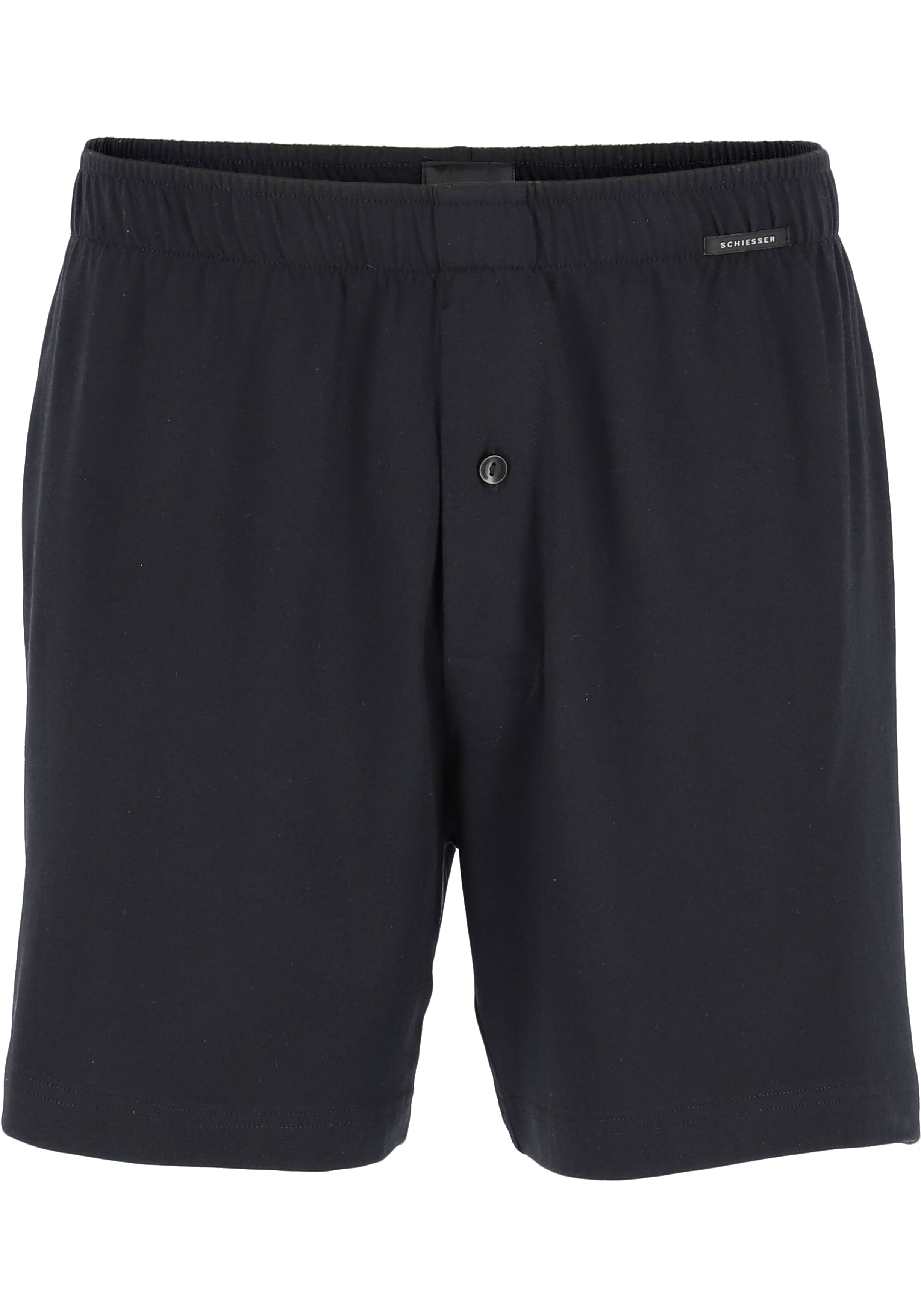 SCHIESSER Cotton Essentials boxershorts wijd (2-pack), tricot, zwart en fijn gestreept