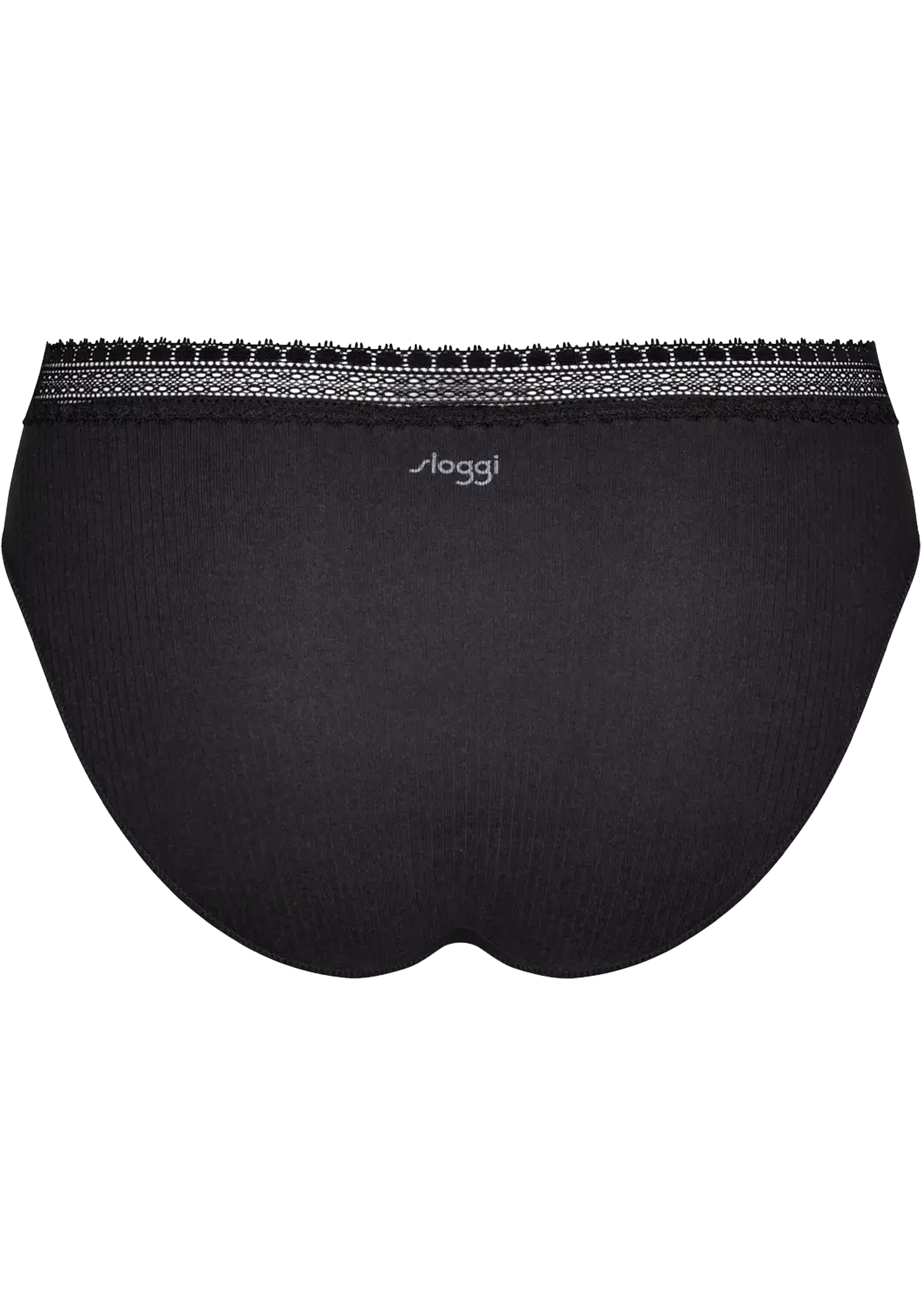 Sloggi Women GO Ribbed R Tai (2-pack), dames slip, zwart