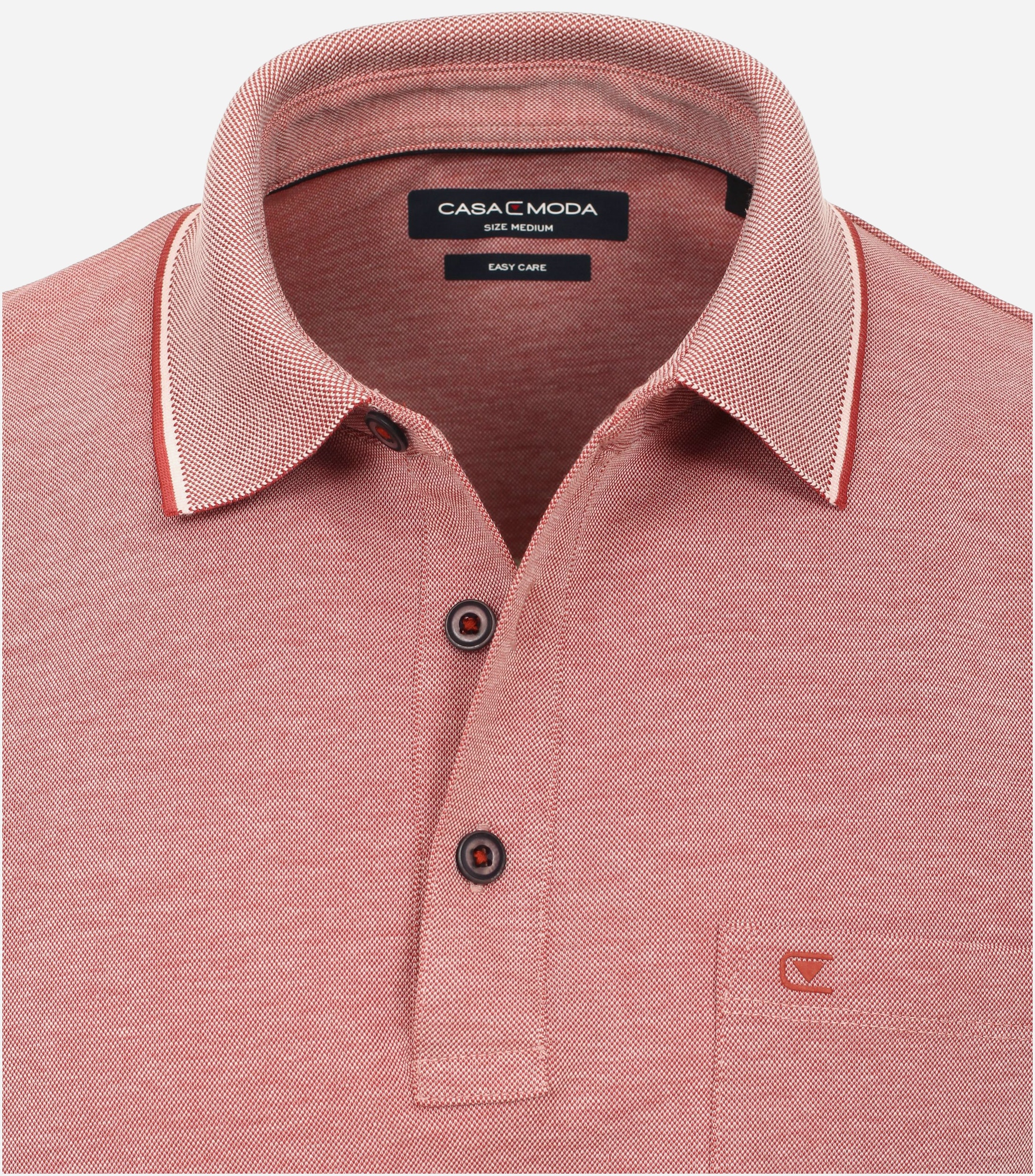 CASA MODA comfort fit heren polo, oranje
