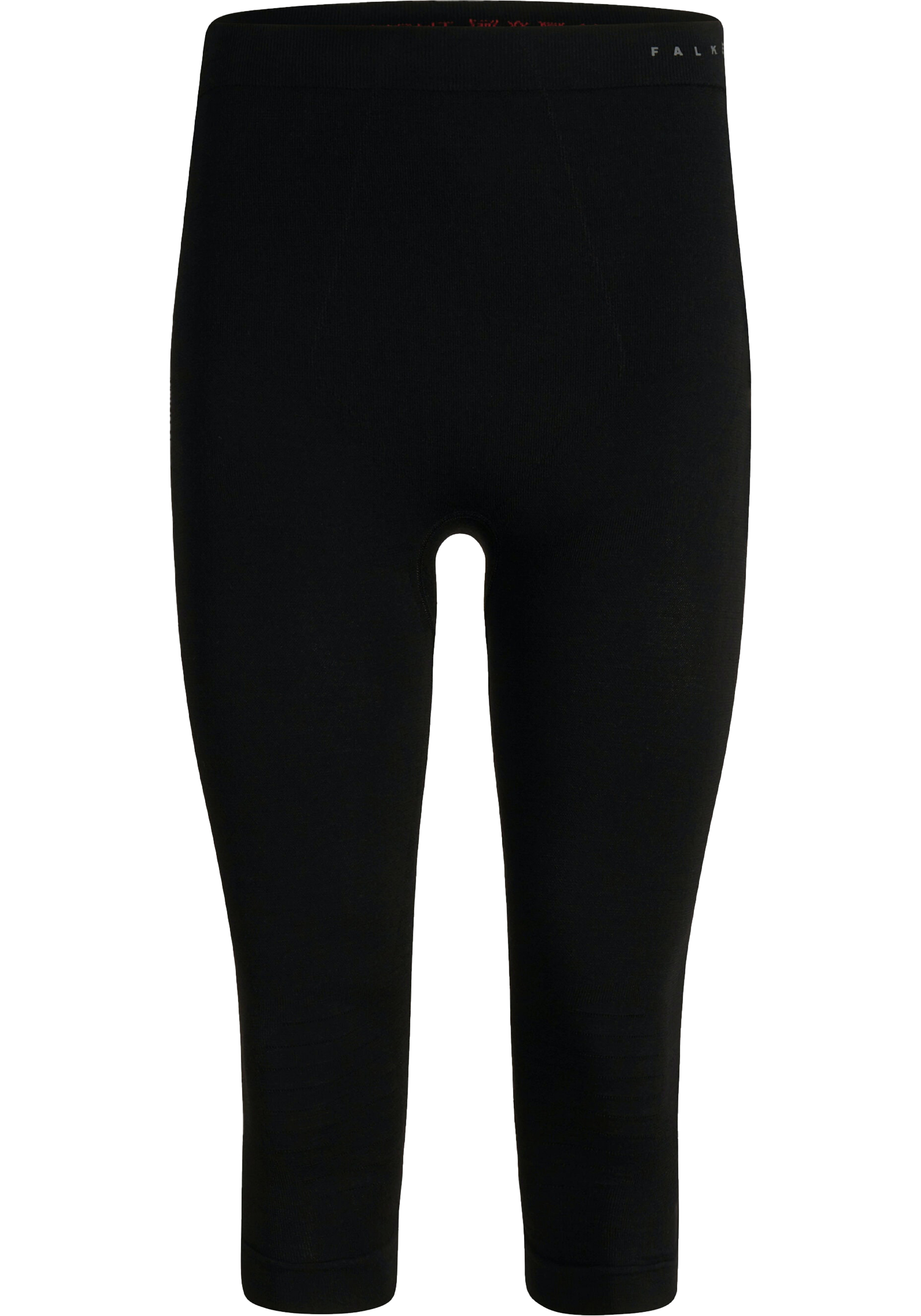 FALKE heren 3/4 tights Wool-Tech Light, thermobroek, zwart (black)