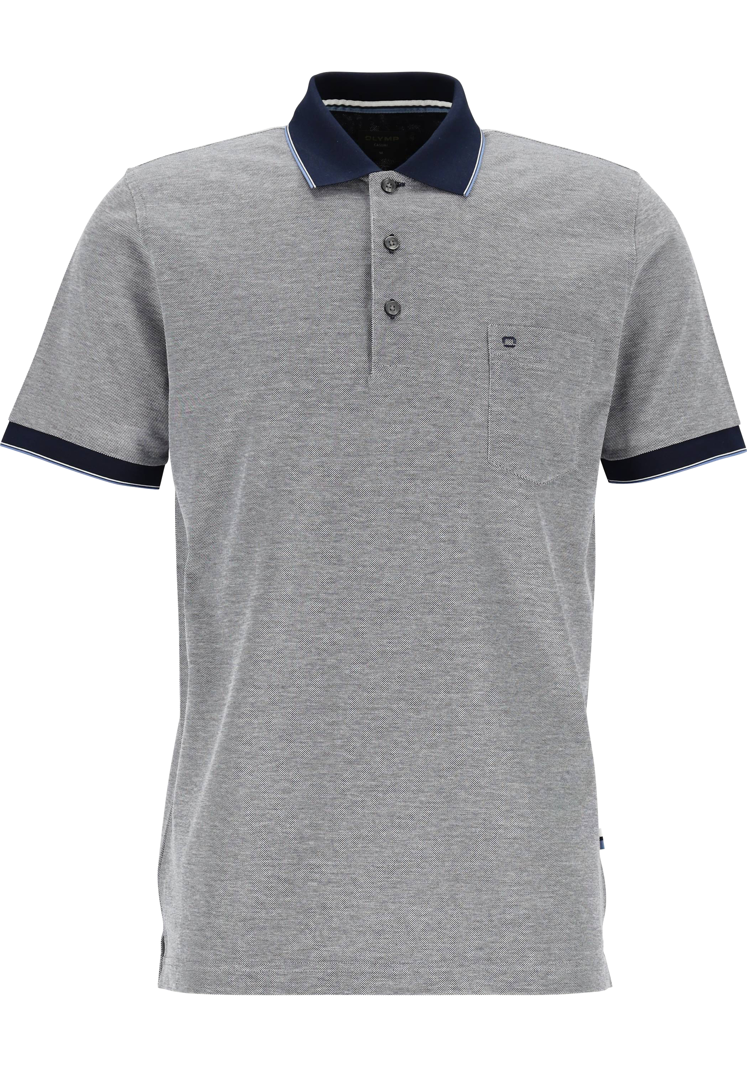 OLYMP Polo Casual, modern fit polo, marine blauw