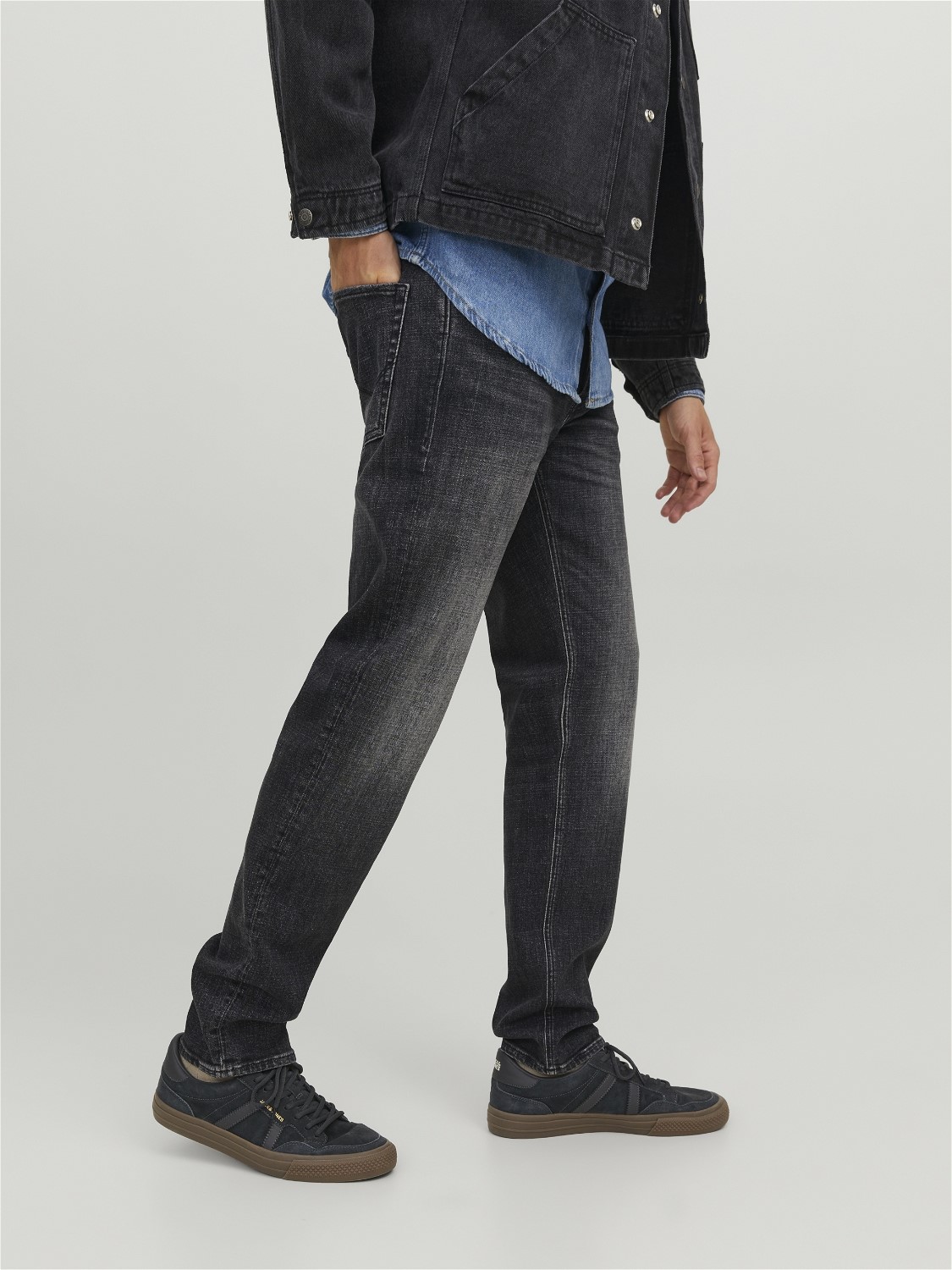 JACK & JONES Mike Original Jos regular fit, heren jeans, zwart denim