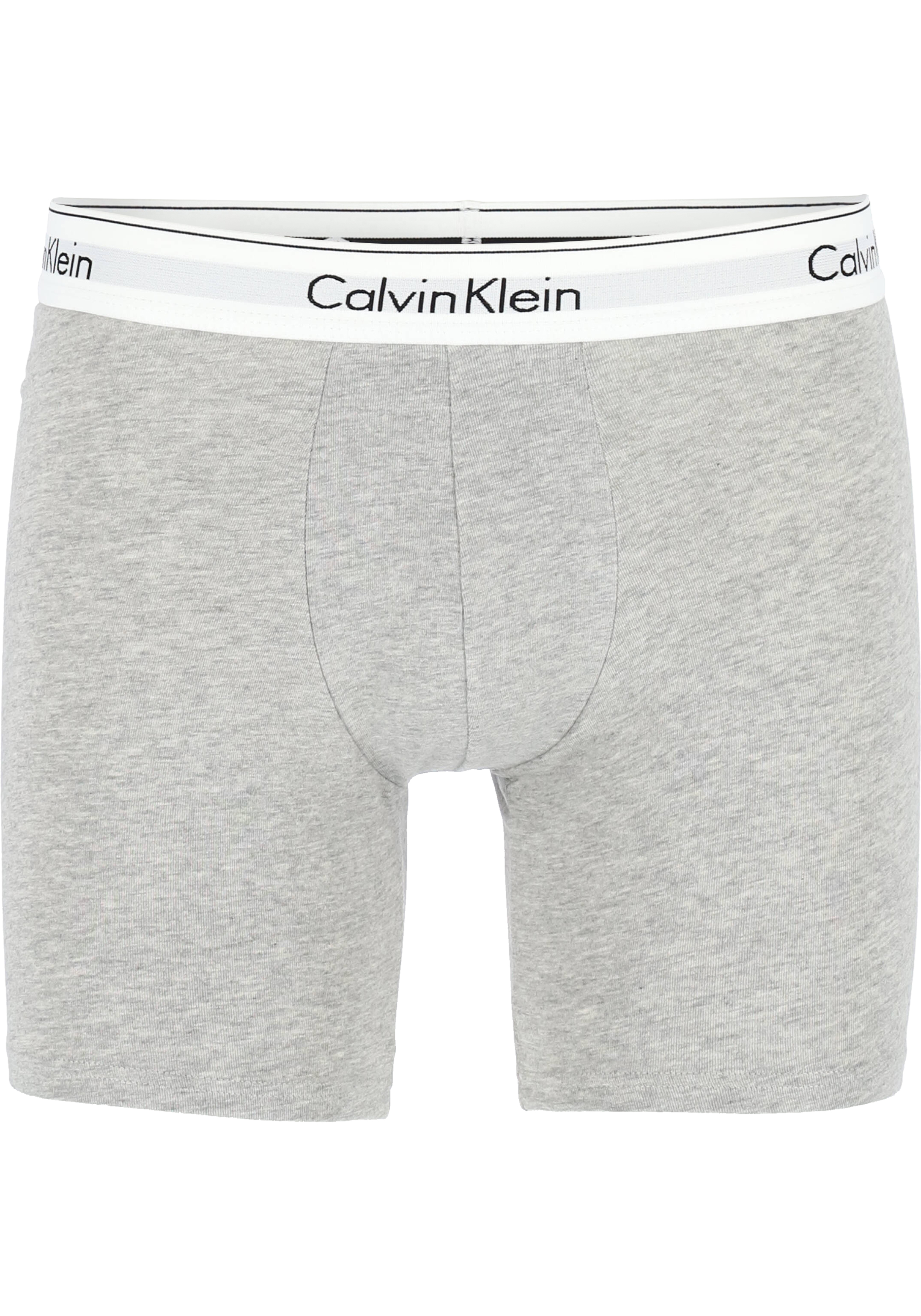 Calvin Klein Modern Cotton boxer brief (2-pack), heren boxers lang, zwart en grijs