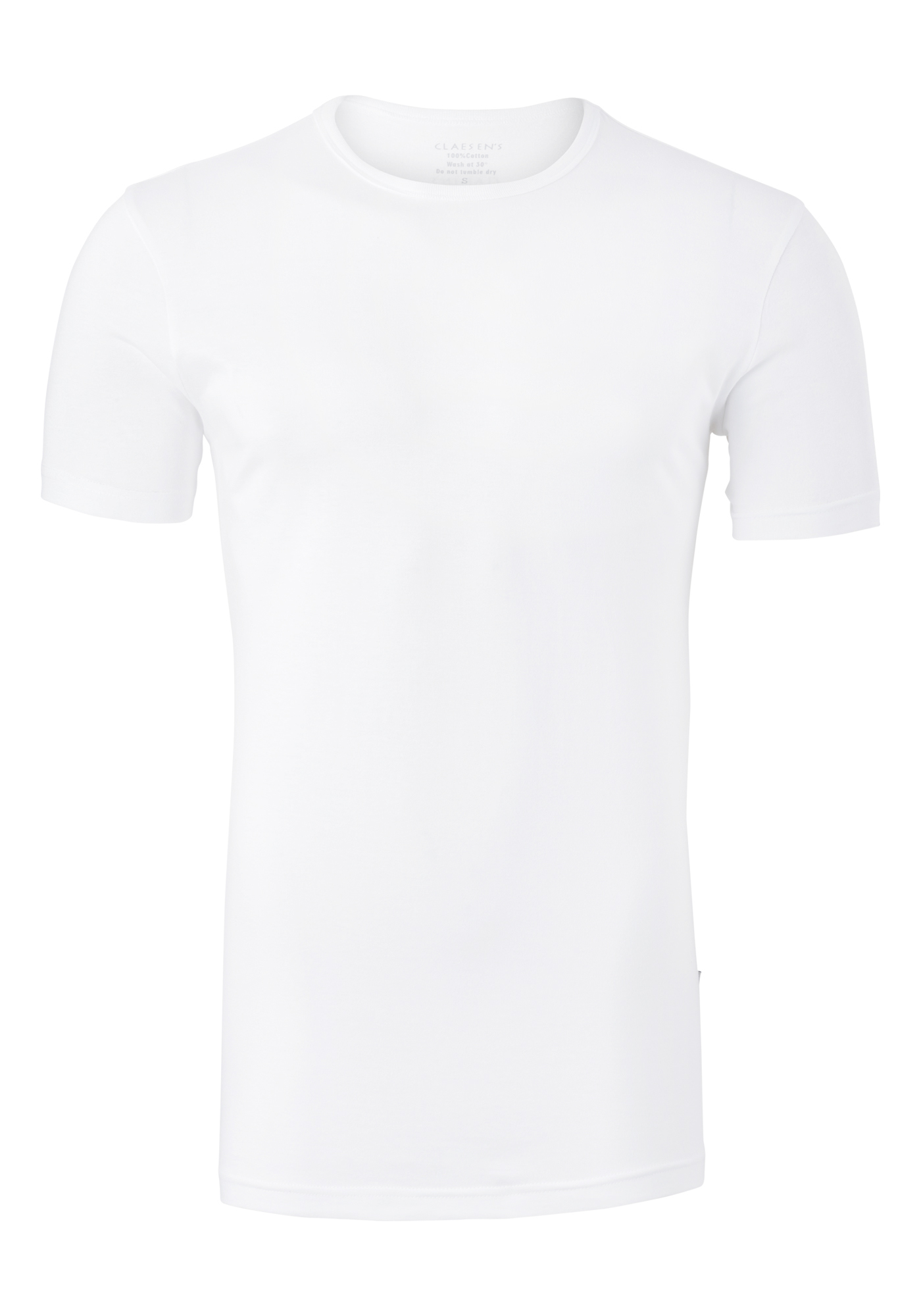 Claesen's Basics T-shirts (2-pack), heren T-shirts O-hals, wit