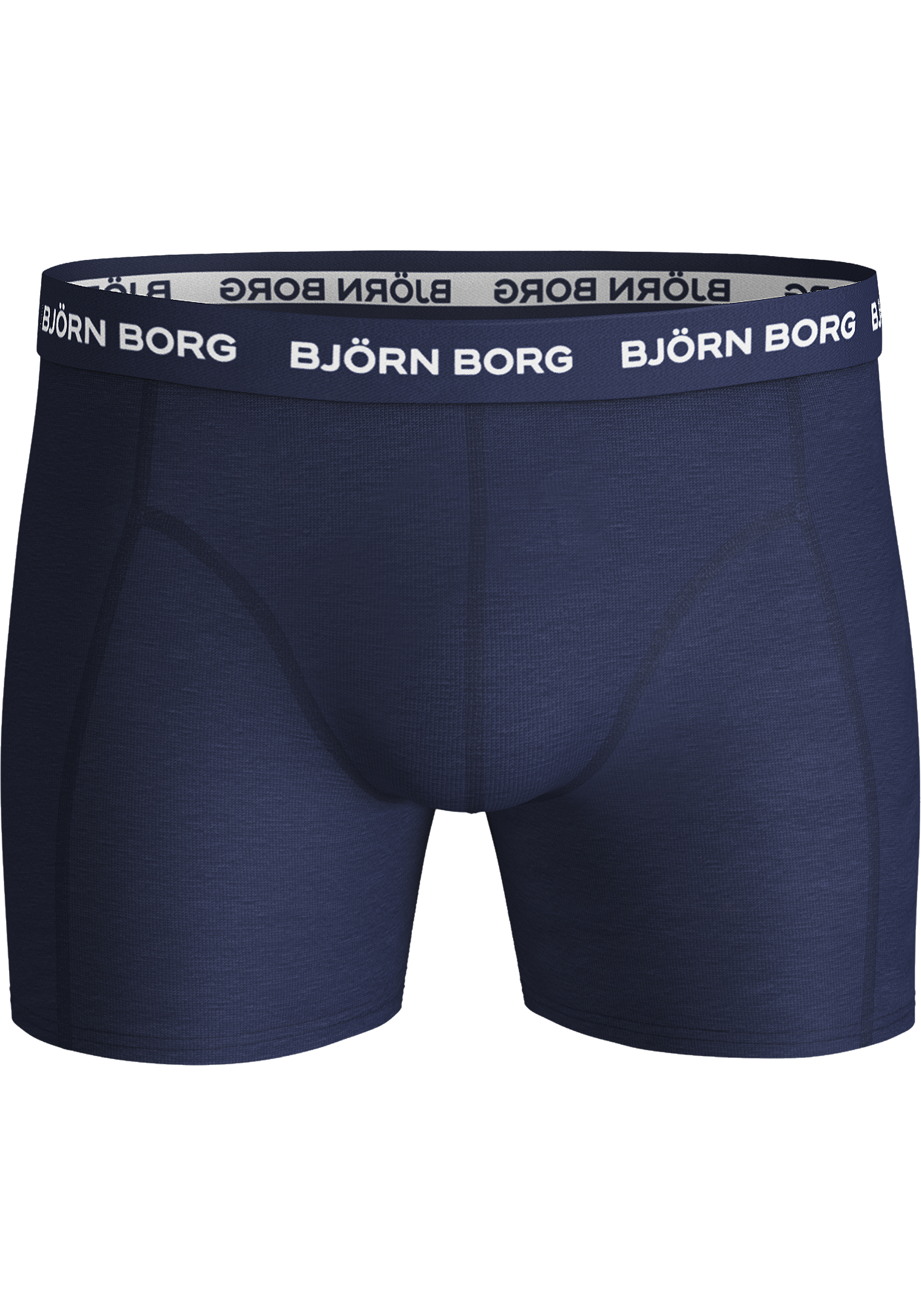 Bjorn Borg boxershorts Essential (5-pack), heren boxers normale lengte, zwart, donkerblauw, blauw, kobaltblauw en grijs