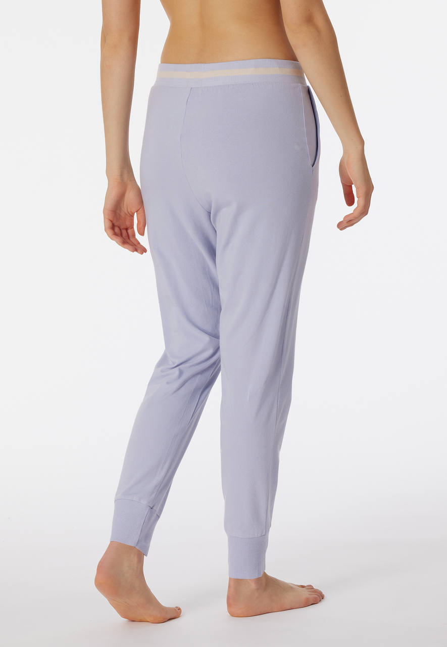 SCHIESSER Mix Relax Loungebroek Lang, Dames Loungebroek Lange Biokatoen Boorden Terracotta 179890 532