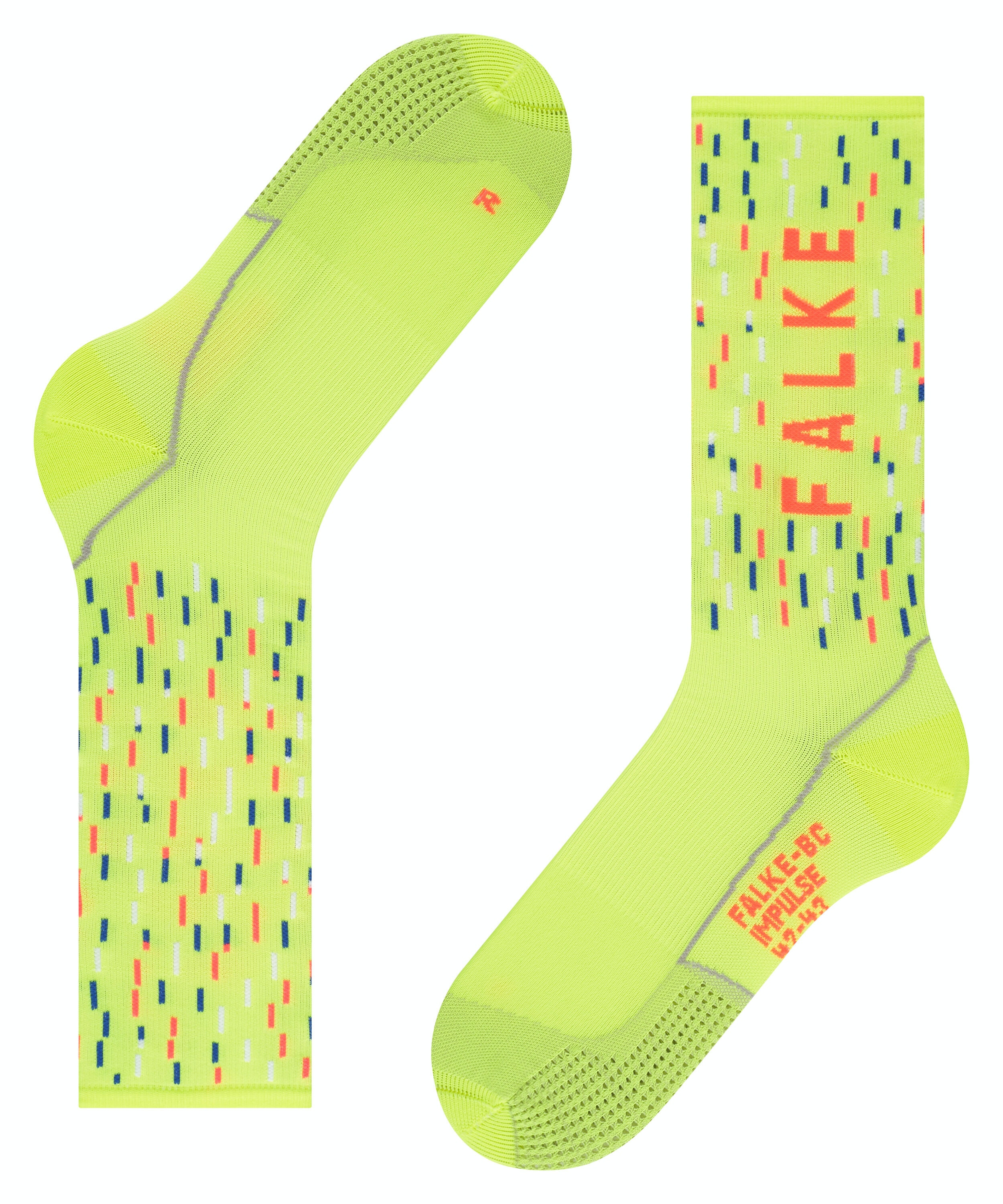 FALKE BC Impulse unisex sokken, neon geel (lightning)
