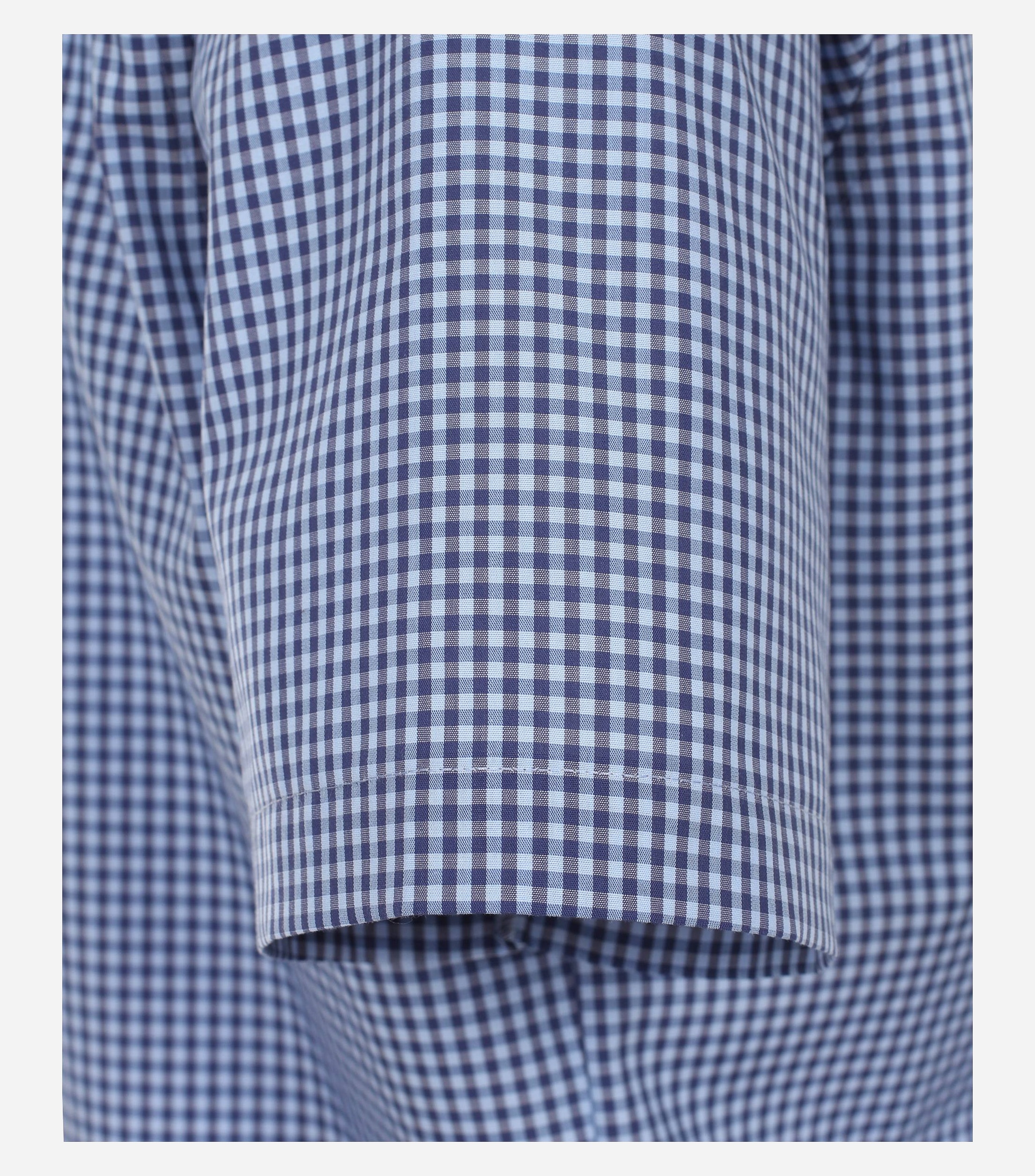 CASA MODA comfort fit overhemd, korte mouw, popeline, blauw geruit