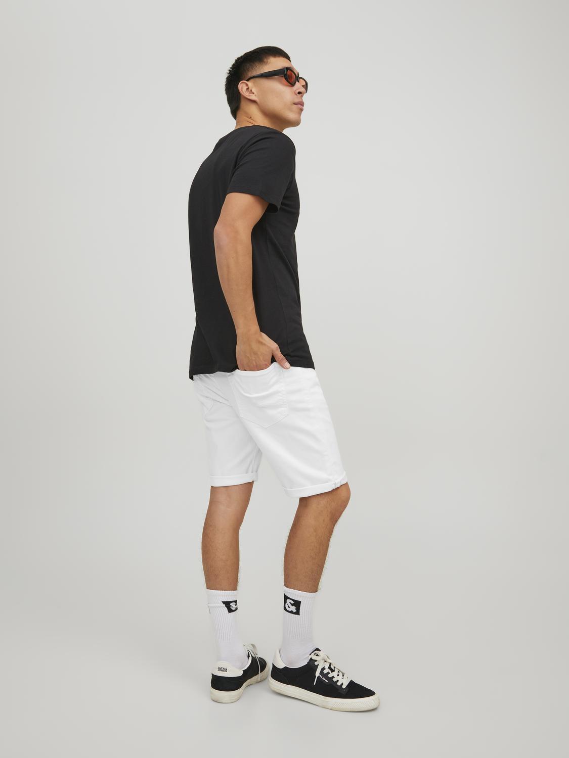 JACK & JONES Rick Icon Shorts regular fit, heren korte broek, wit