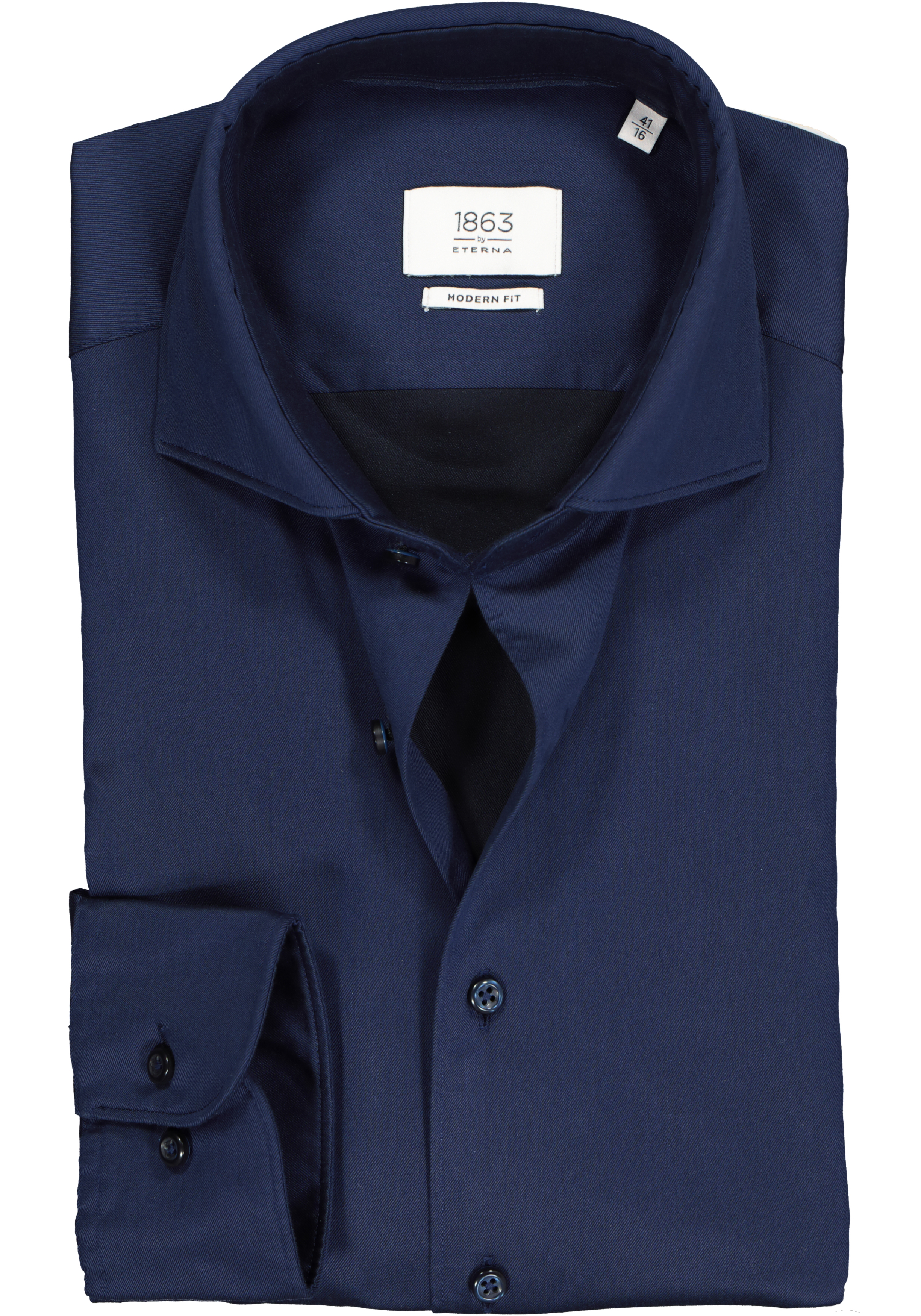 ETERNA modern fit overhemd, 1863 casual Soft tailoring, donkerblauw