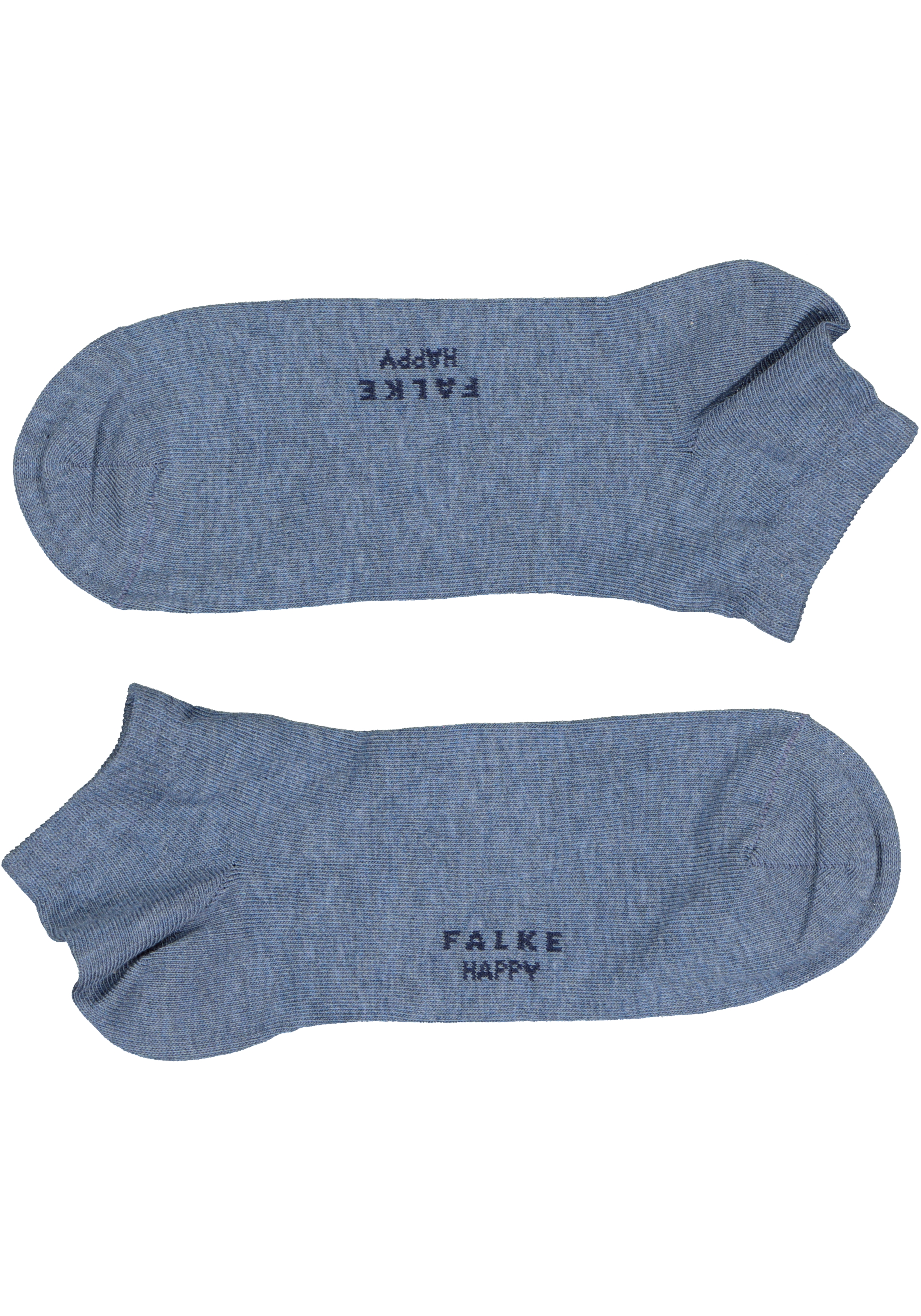FALKE Happy heren enkelsokken (2-pack), jeansblauw (light denim)