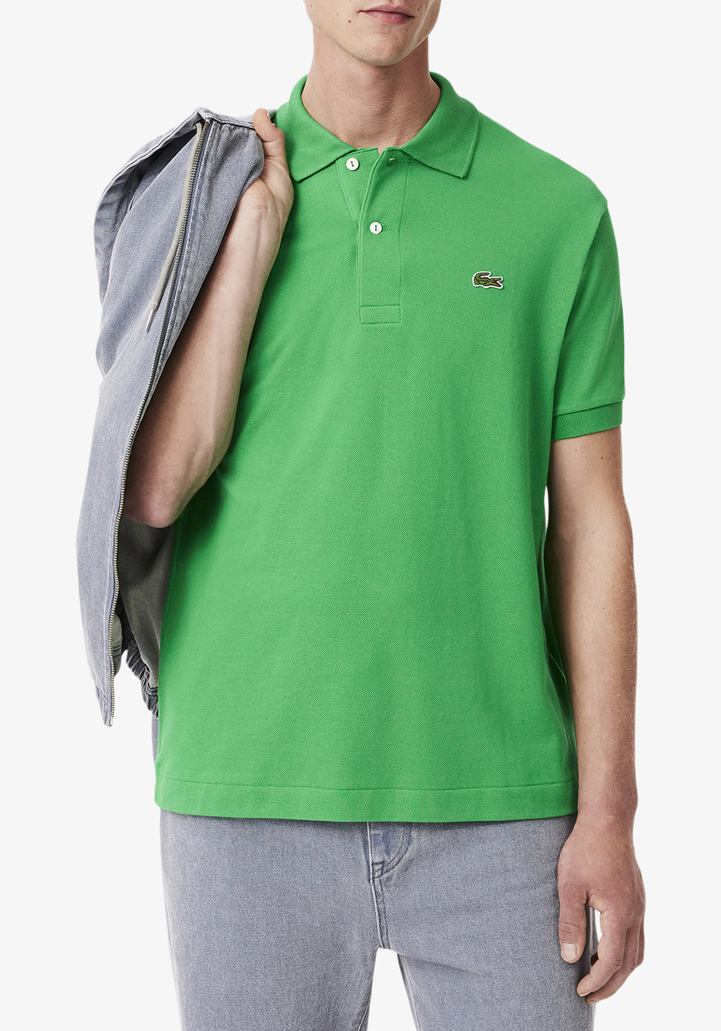 Lacoste Classic Fit polo, calathea groen