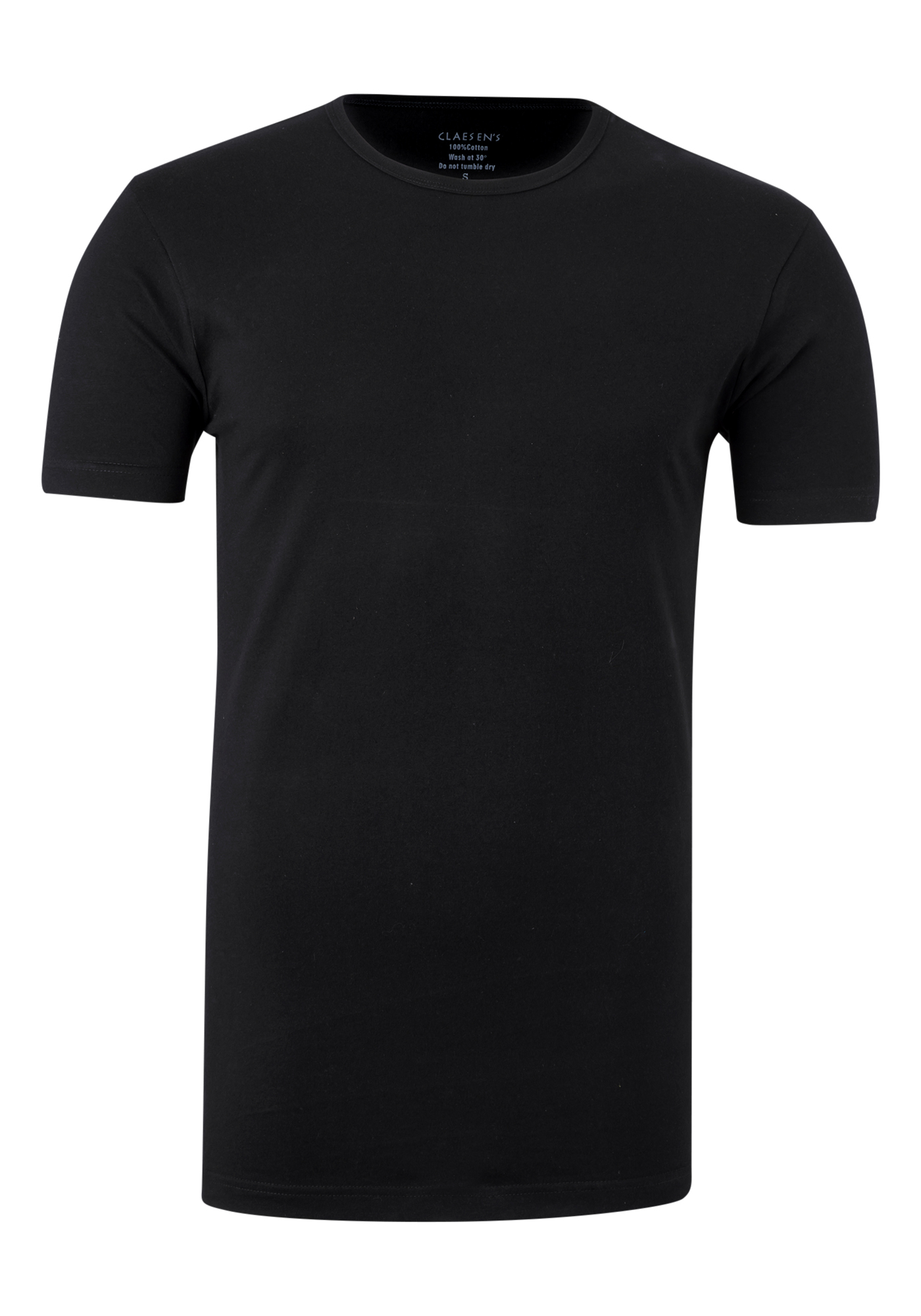 Claesen's Basics T-shirts (2-pack), heren T-shirts O-hals, zwart