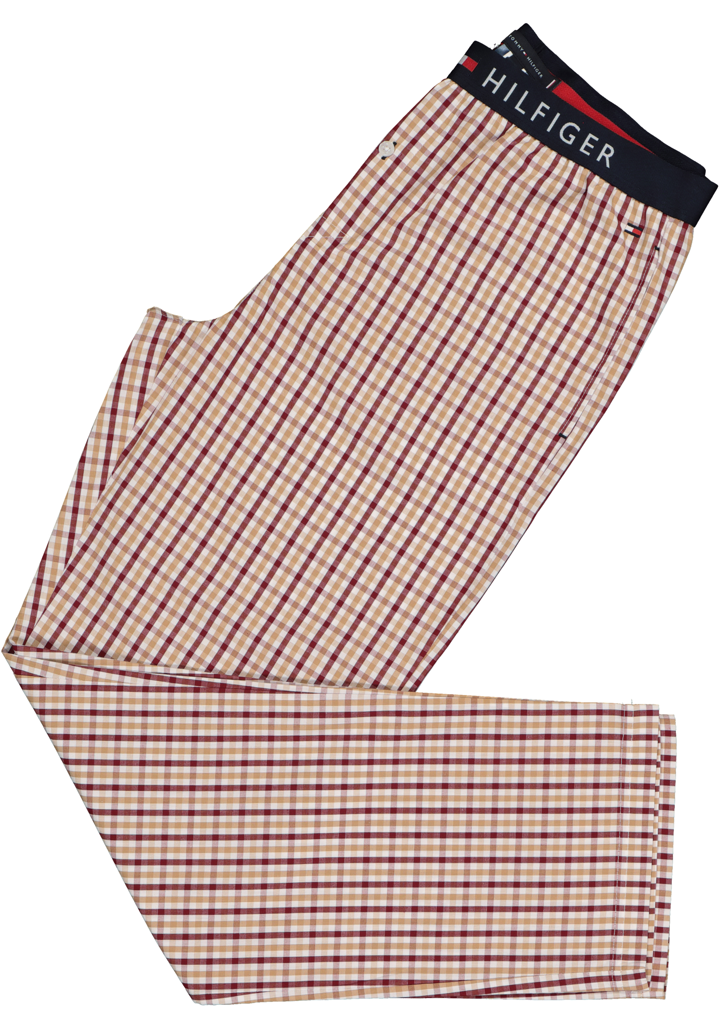 Tommy Hilfiger heren pyjama O-hals, woven set,  blauw