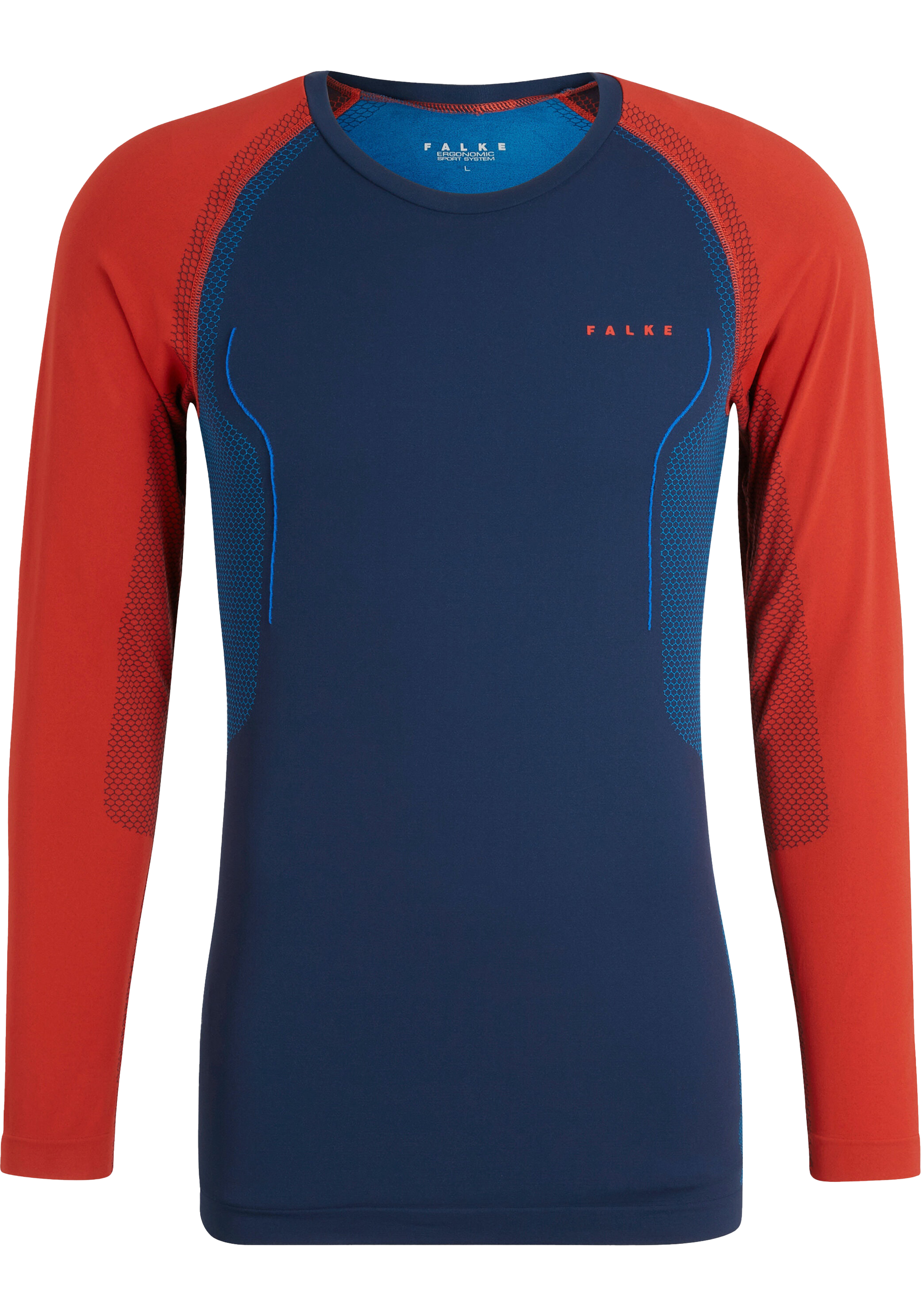 FALKE heren lange mouw shirt Warm, thermoshirt, blauw (space blue)
