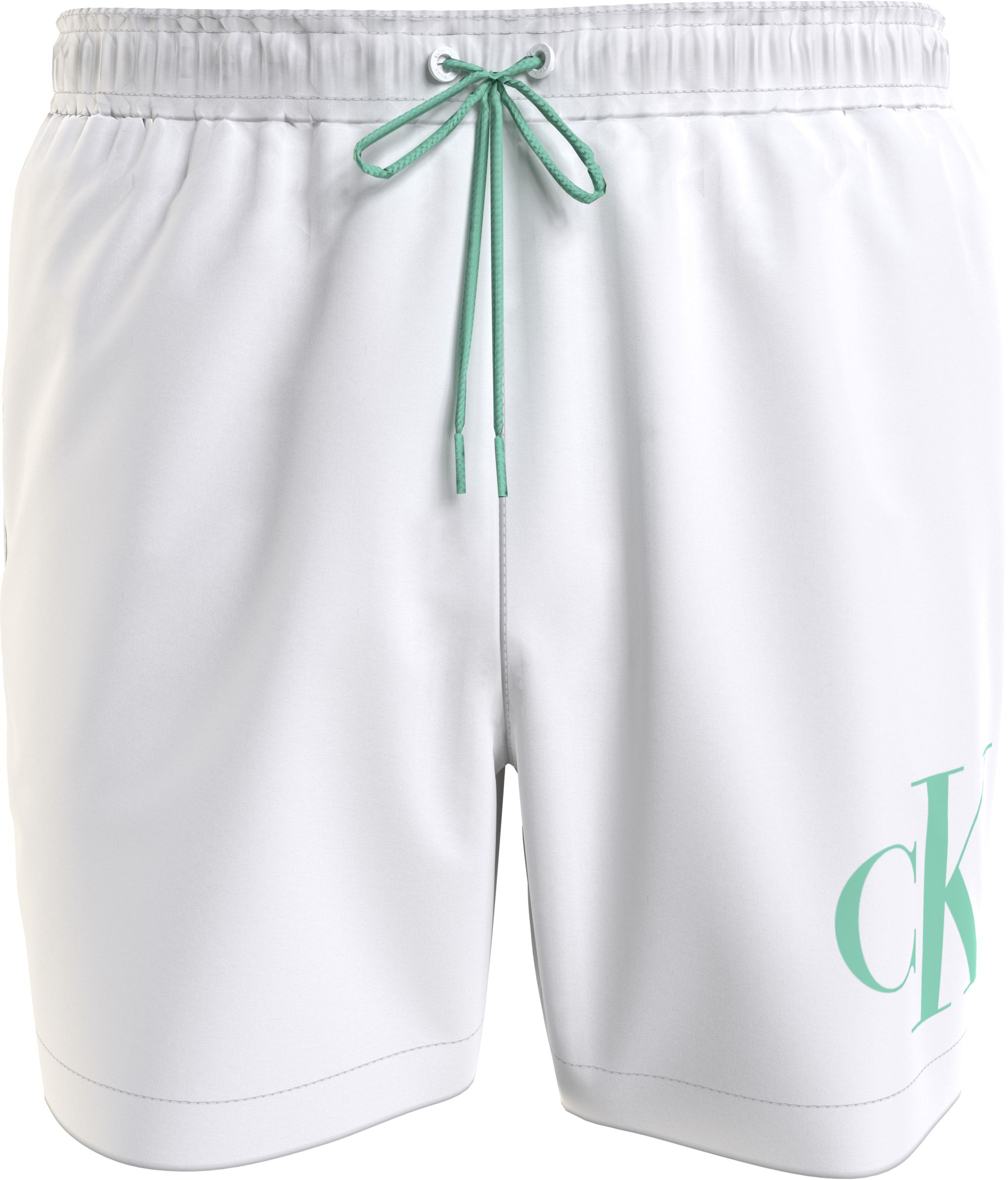 Calvin Klein Medium Drawstring swimshort, heren zwembroek, wit