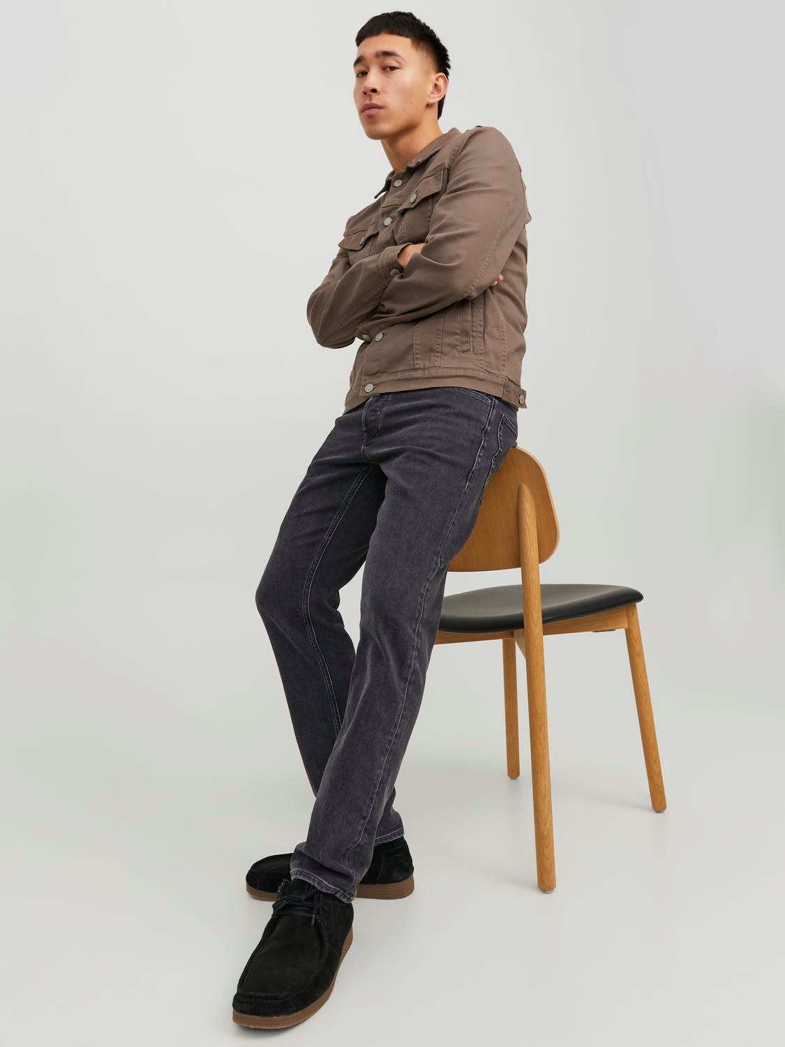 JACK & JONES Mike Original regular fit, heren jeans, zwart denim
