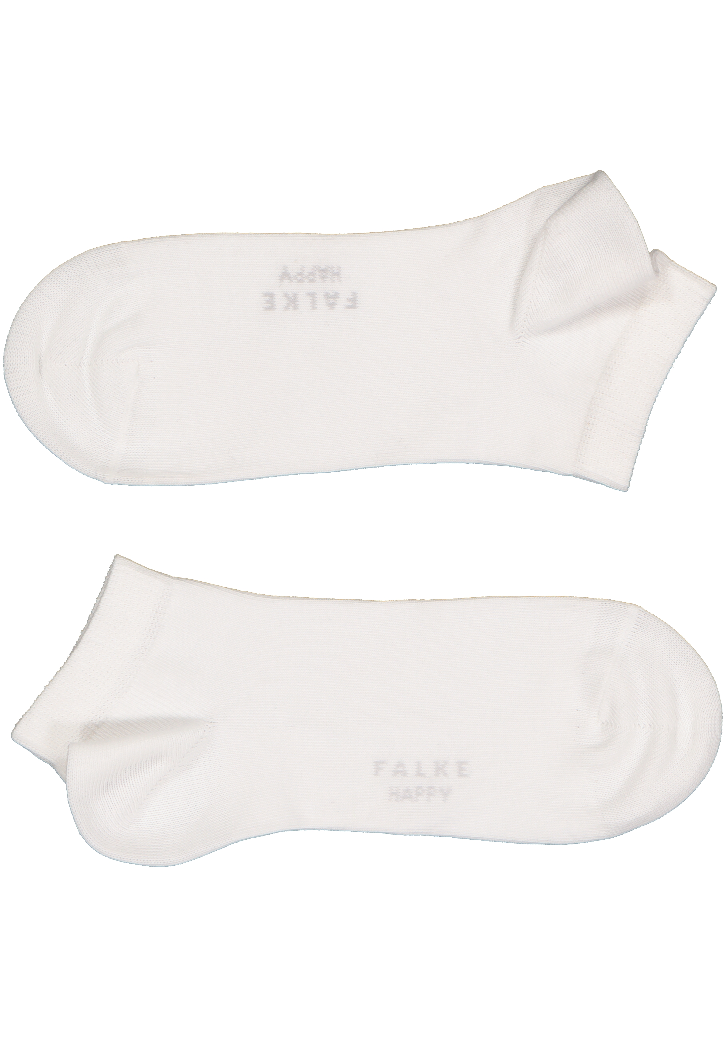 FALKE Happy dames enkelsokken (2-pack), katoen, wit (white)